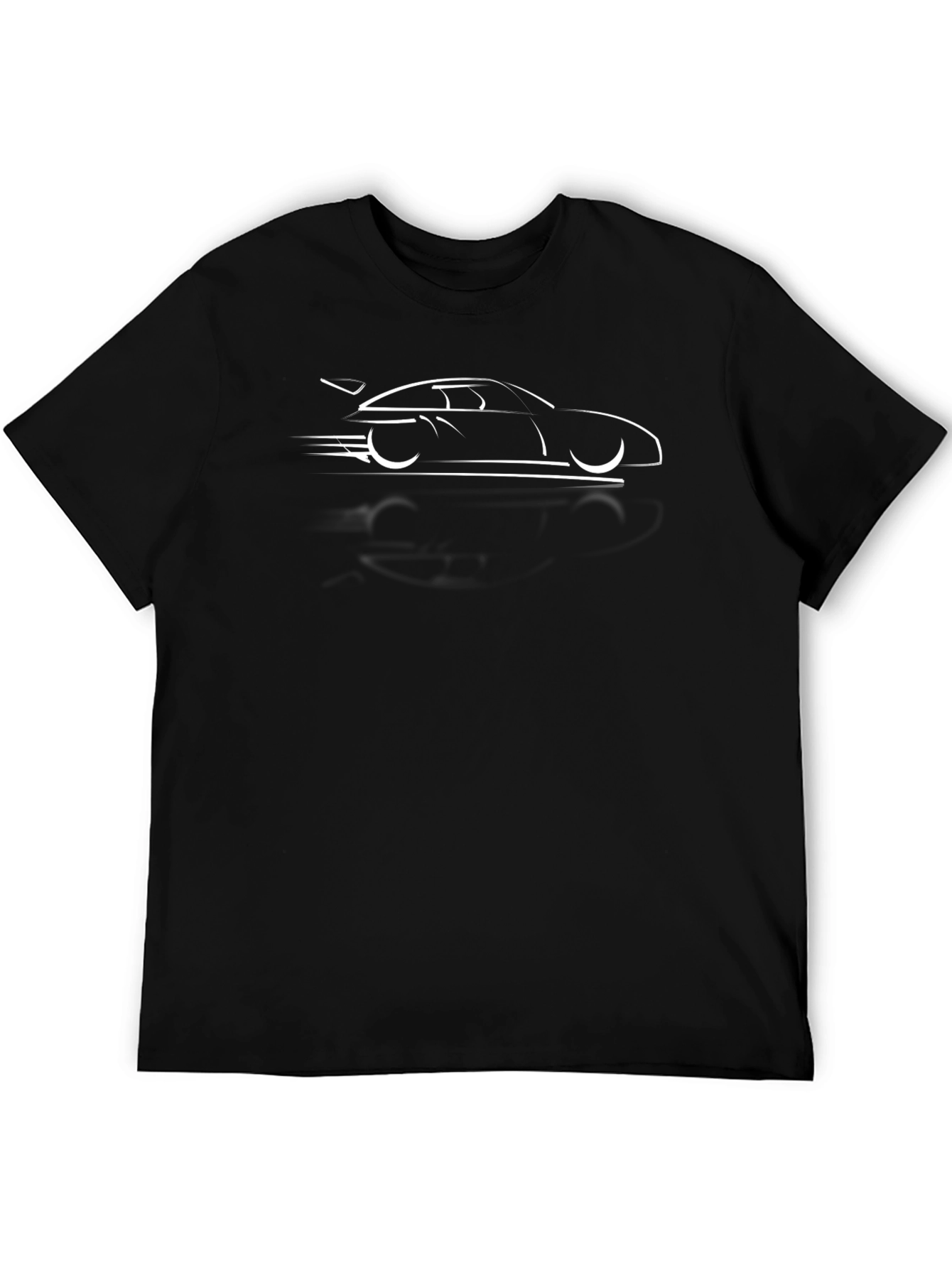 Sleek Car Silhouette Black T-Shirt