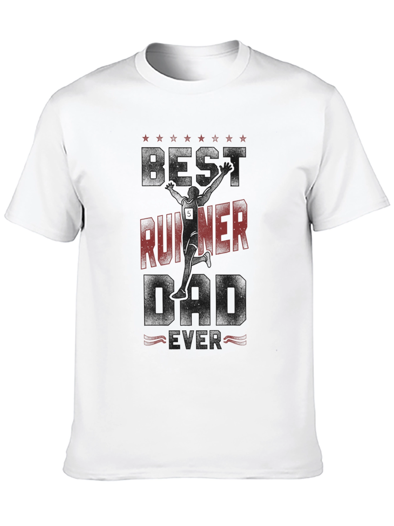 Best Runner Dad Ever Black Graphic Tee