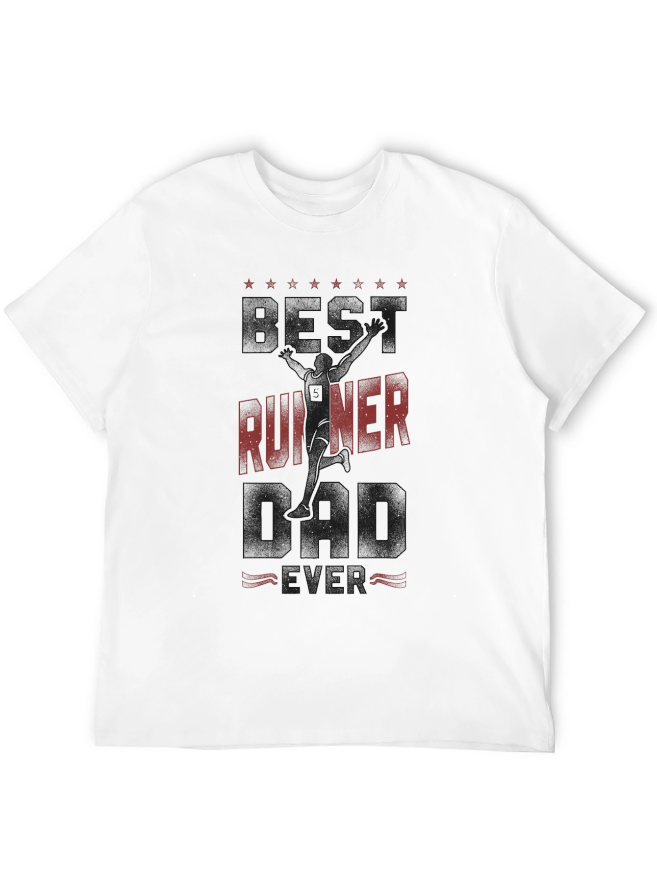 Best Runner Dad Ever Black Graphic Tee