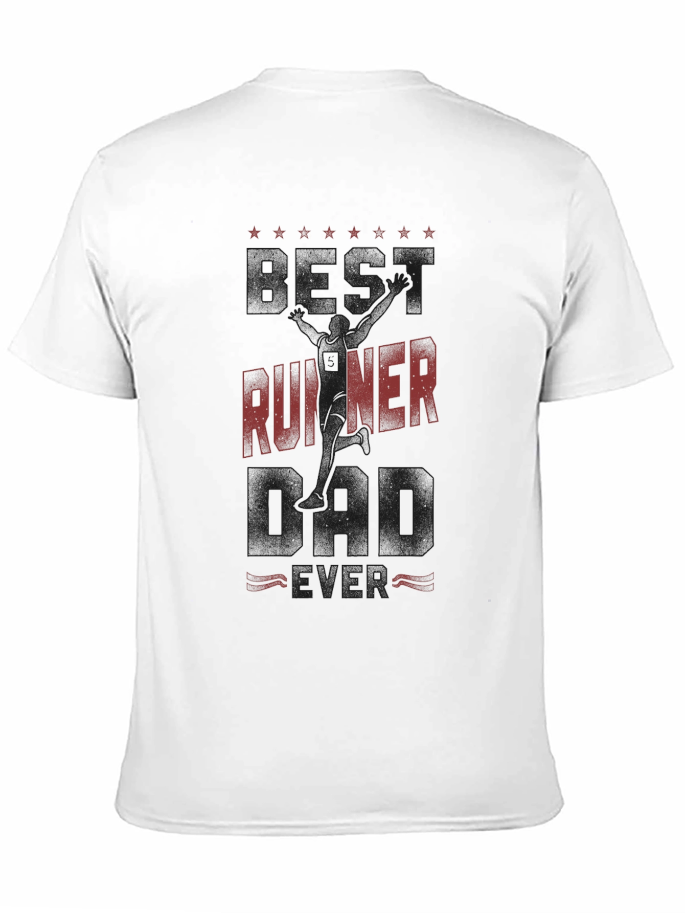 Best Runner Dad Ever Black Graphic Tee