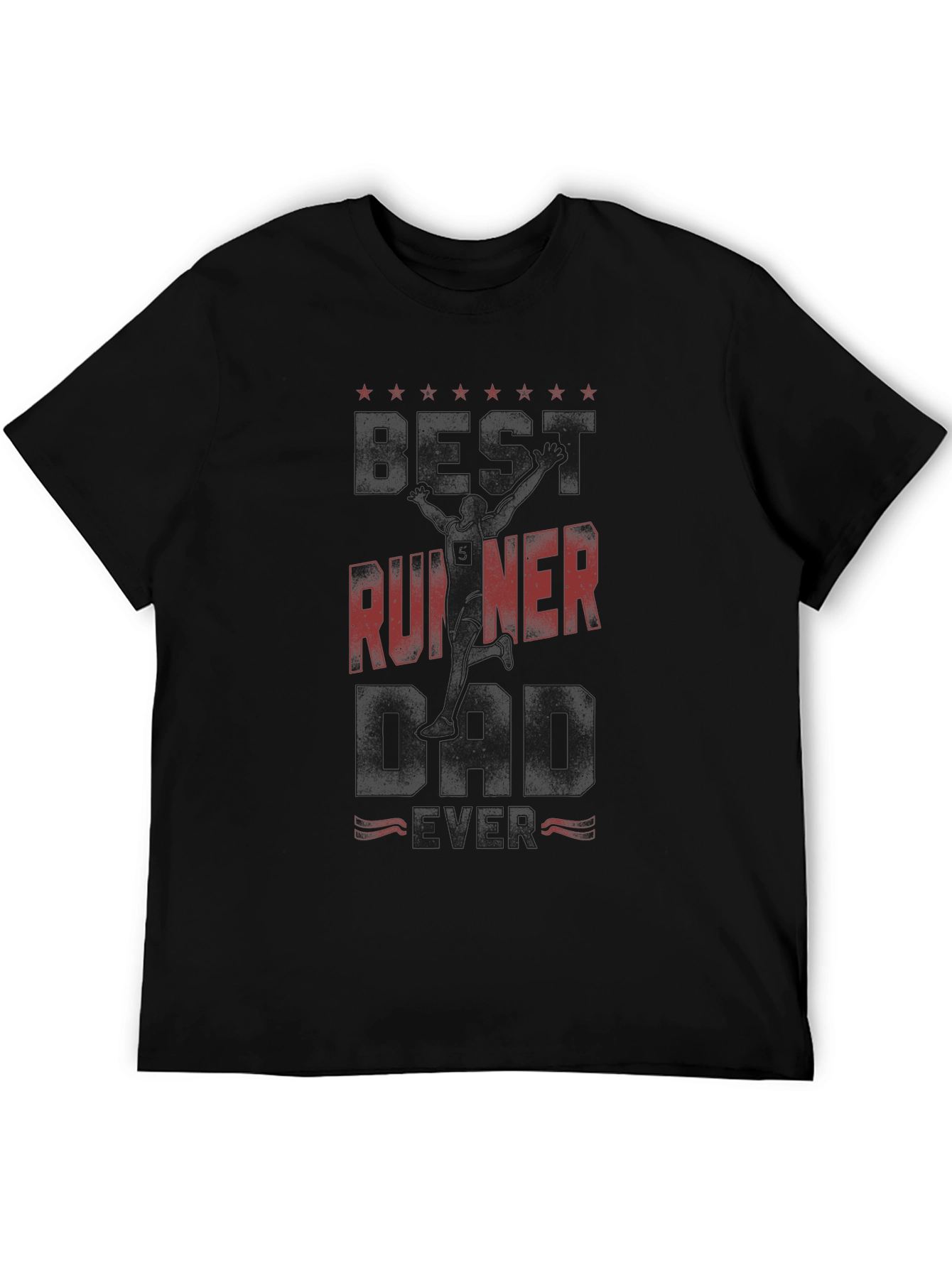 Best Runner Dad Ever Black Graphic Tee