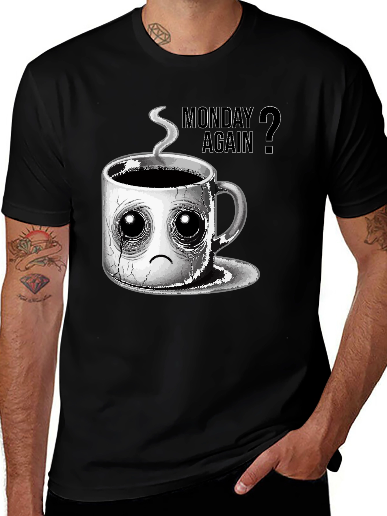 Monday Again? Graphic Tee - Coffee Lovers T-Shirt