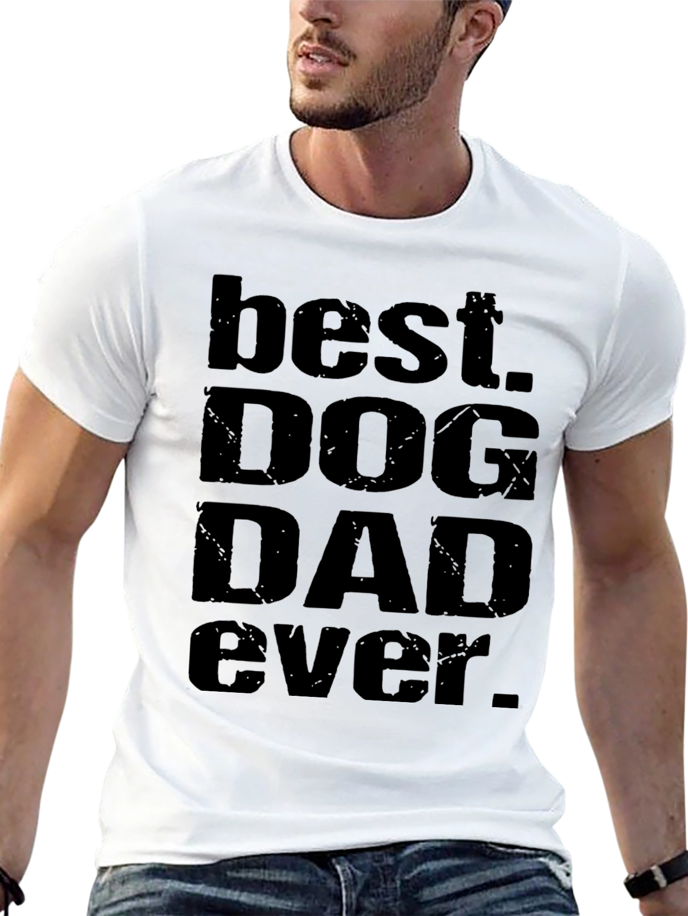 Best Dog Dad Ever Black T-Shirt