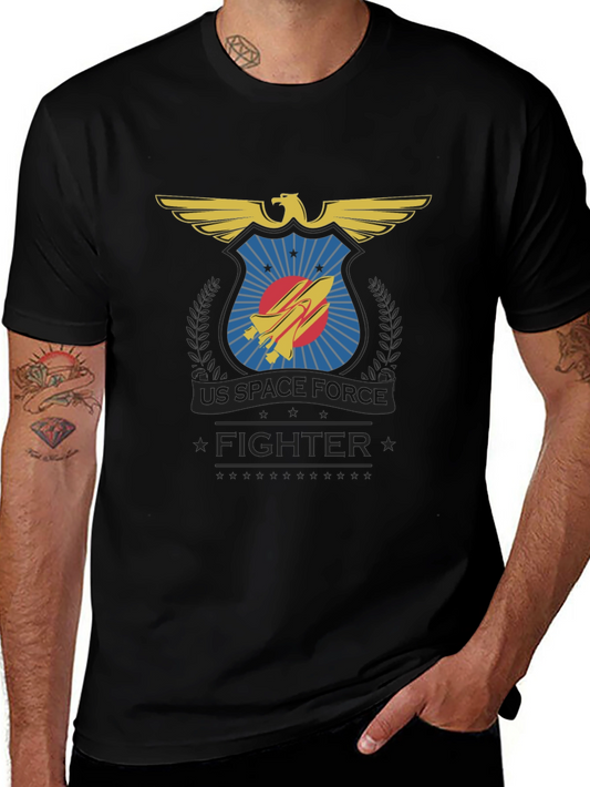 US Space Force Fighter T-Shirt Black