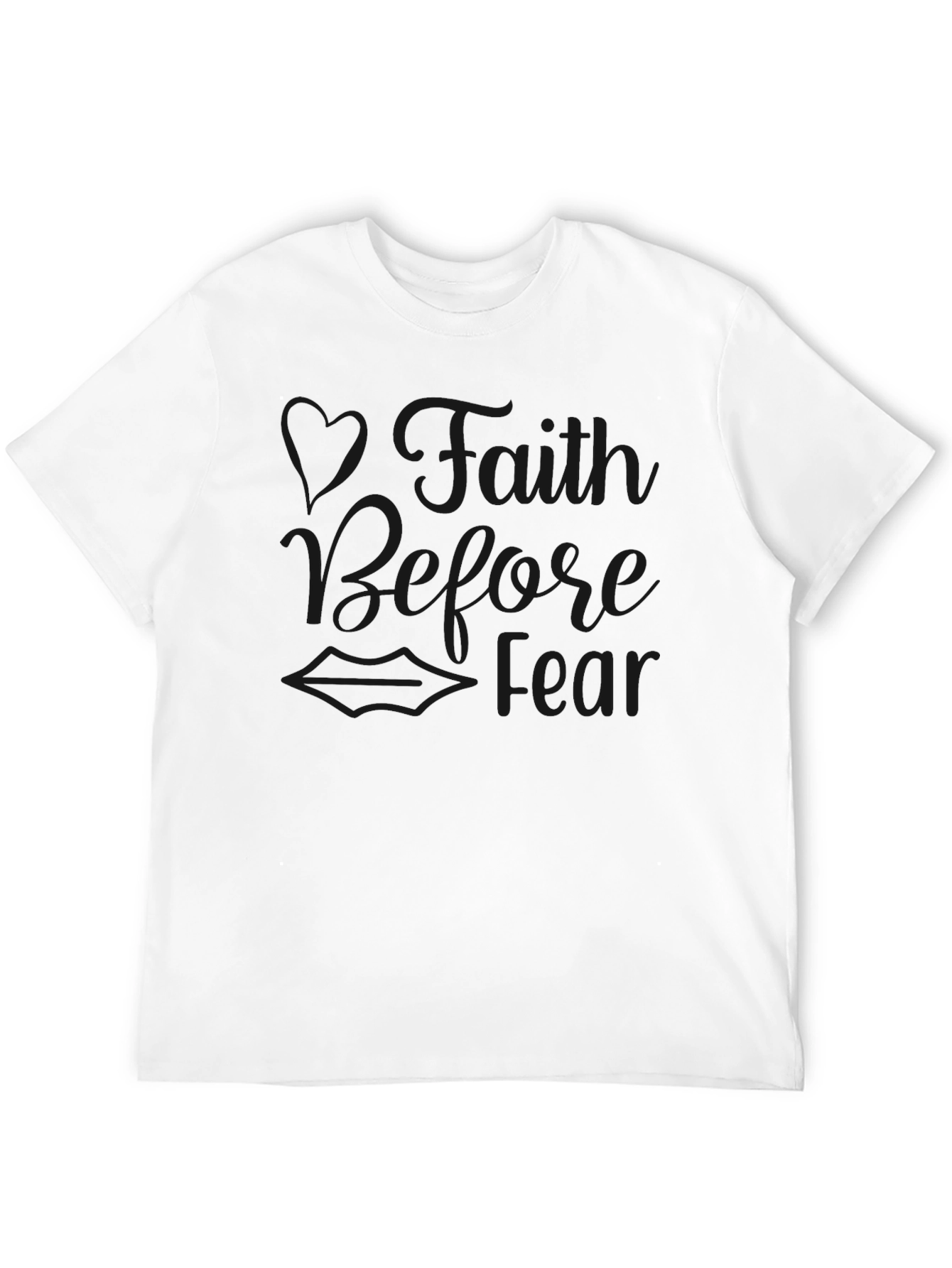 Faith Over Fear Black T-Shirt