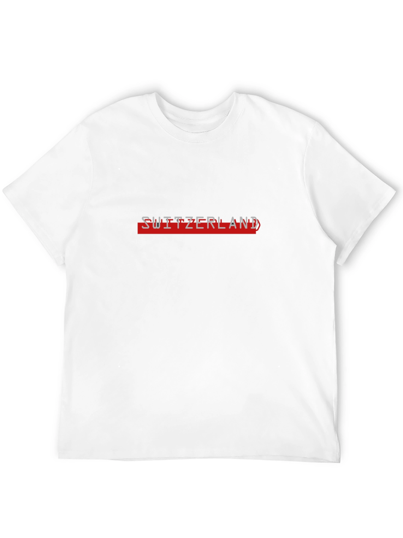 Switzerland Flag Graphic Tee - Black Cotton T-Shirt