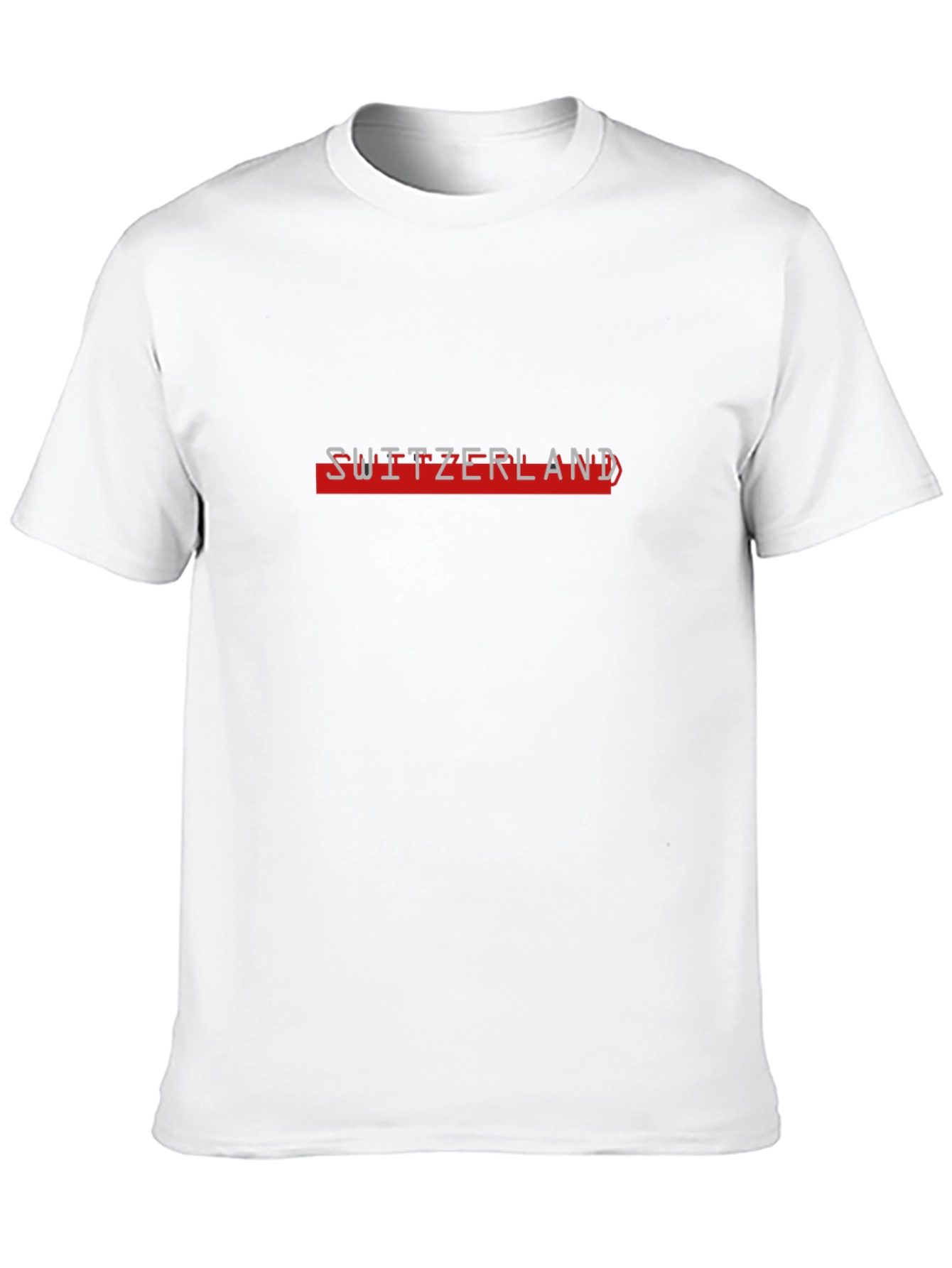 Switzerland Flag Graphic Tee - Black Cotton T-Shirt
