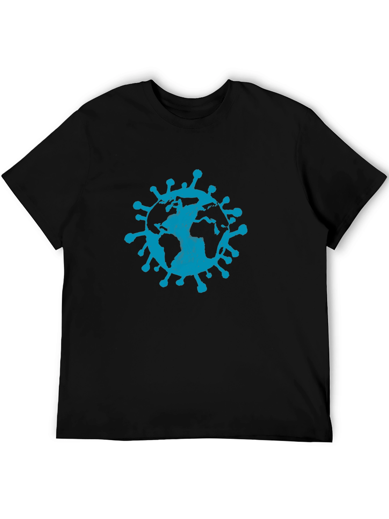 Earth Virus Graphic Tee - Black Short Sleeve