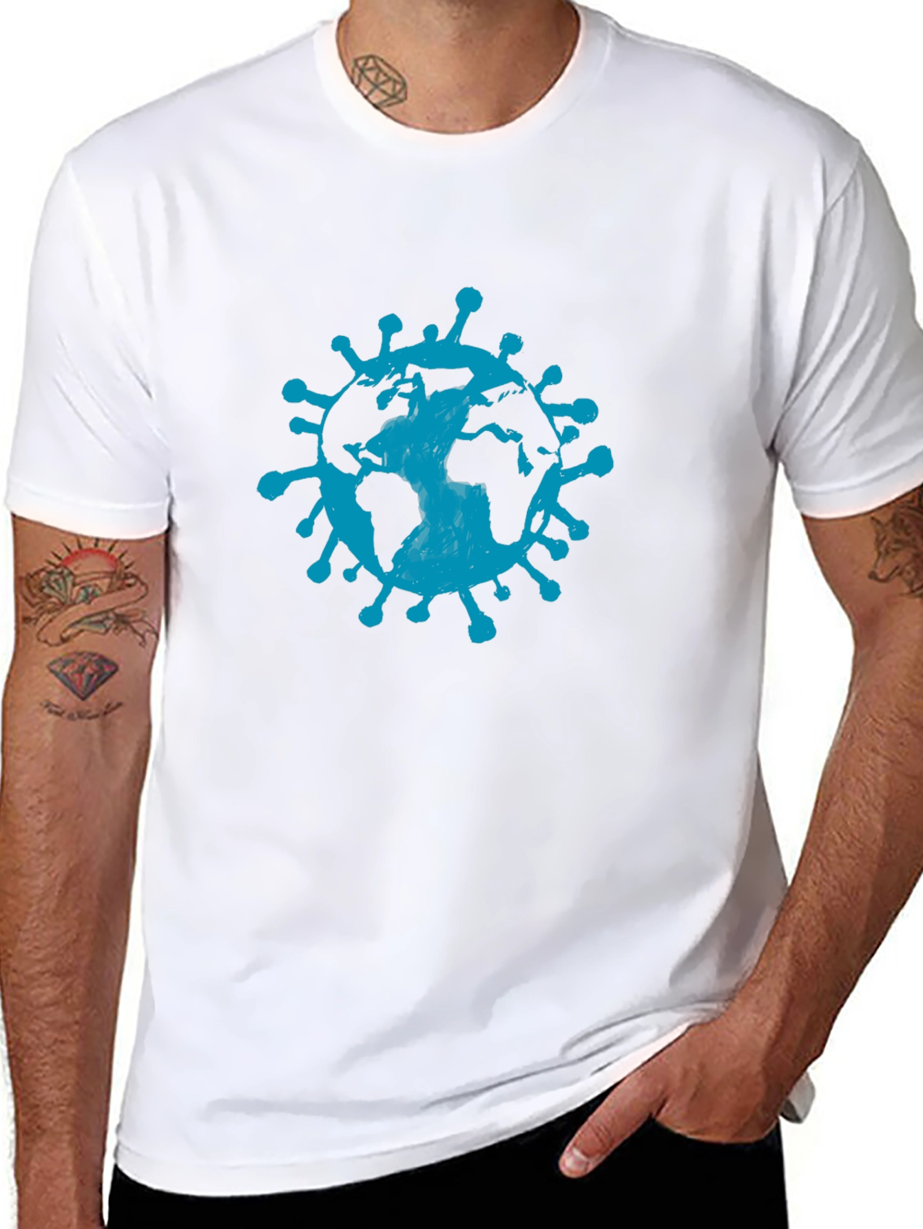 Earth Virus Graphic Tee - Black Short Sleeve