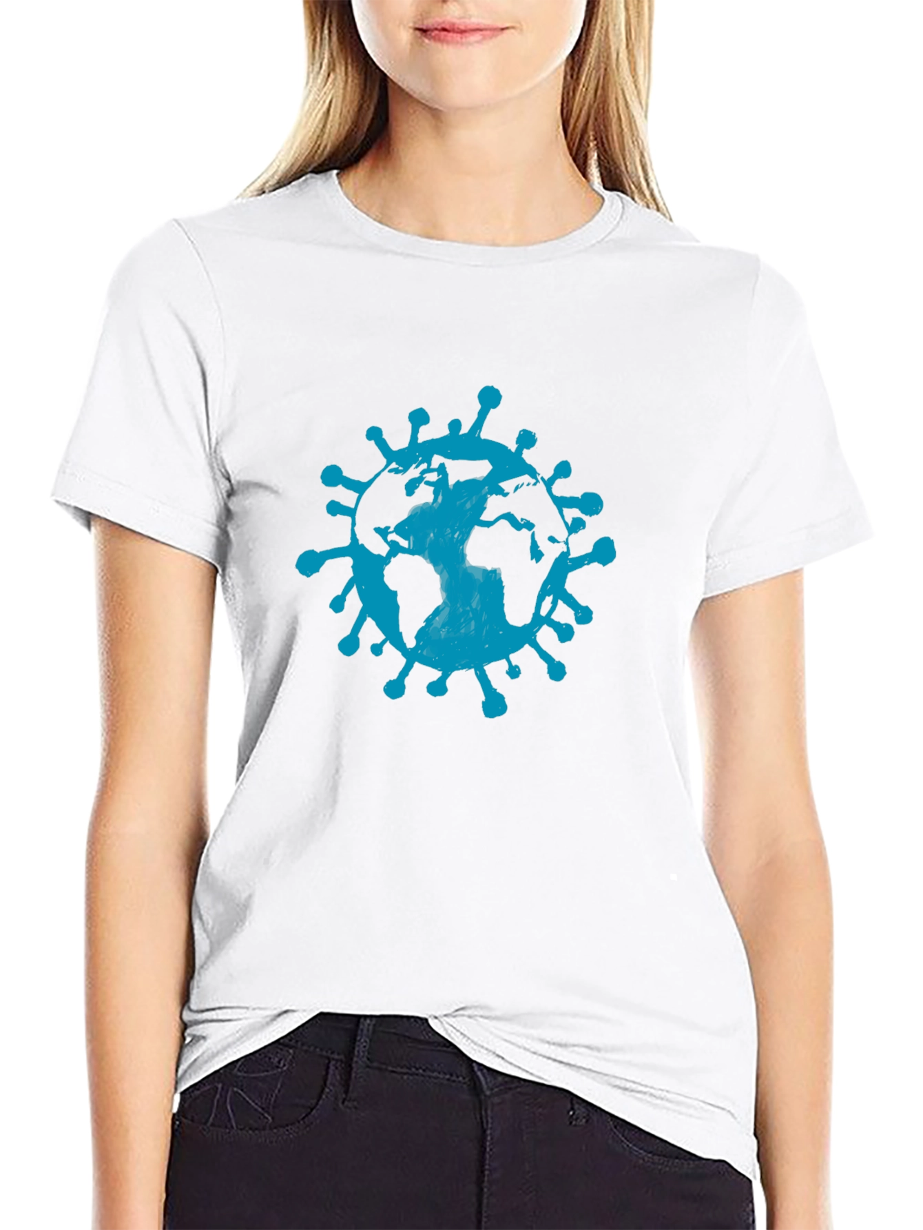Earth Virus Graphic Tee - Black Short Sleeve