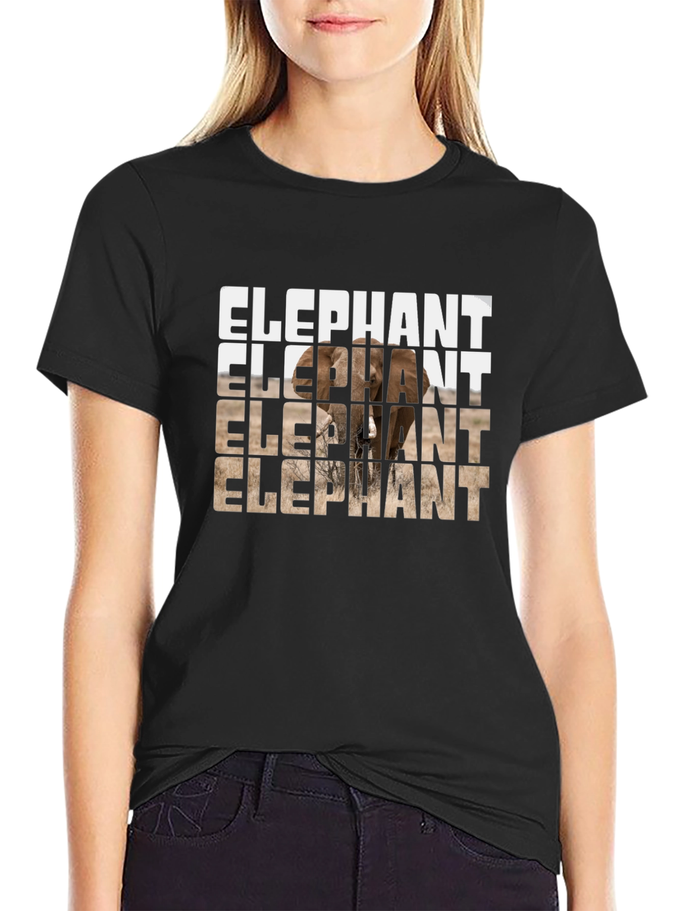 Elephant Graphic Print Tee