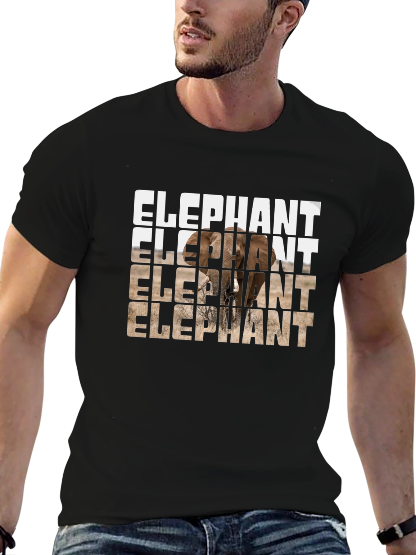Elephant Graphic Print Tee
