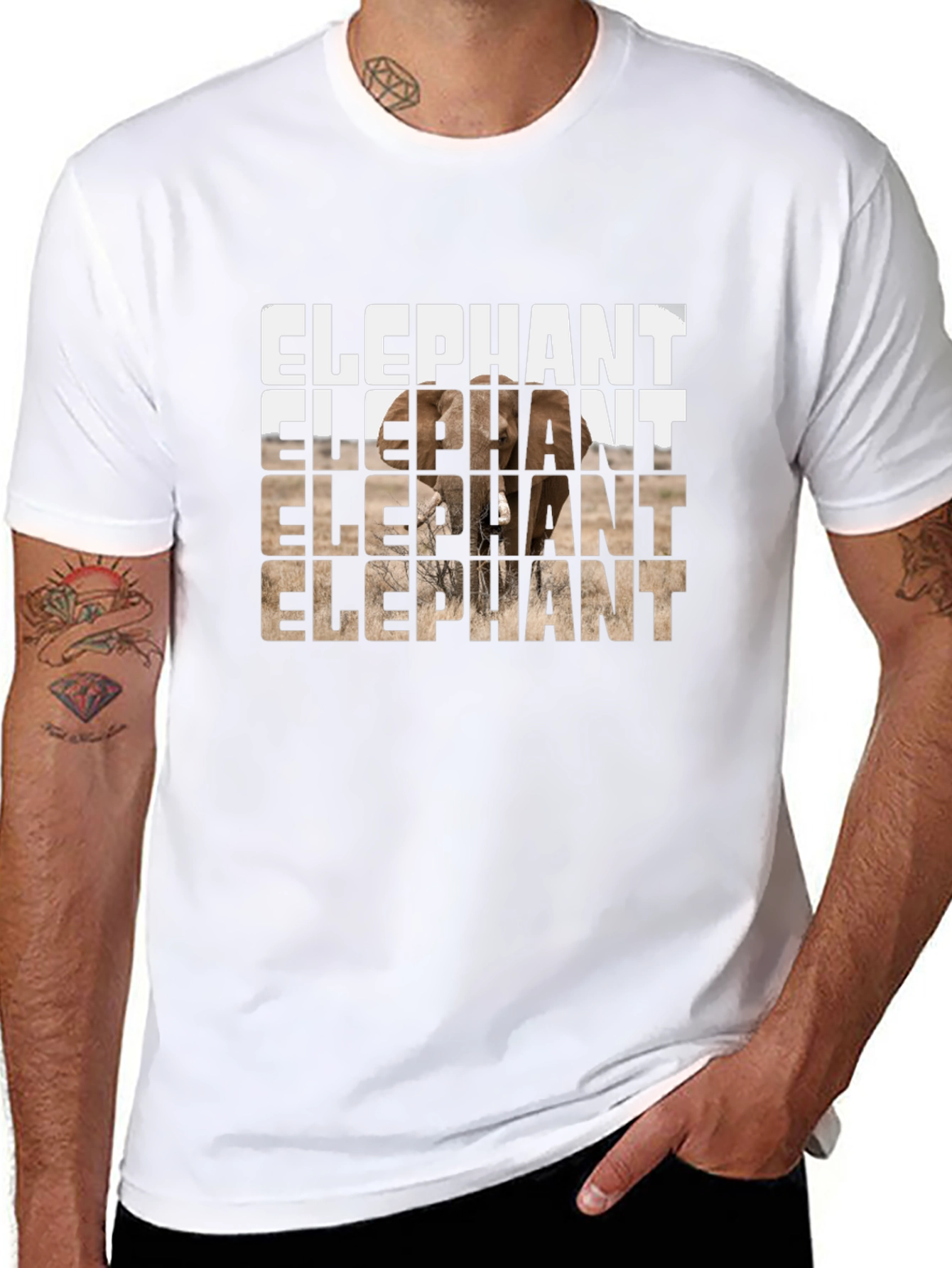 Elephant Graphic Print Tee