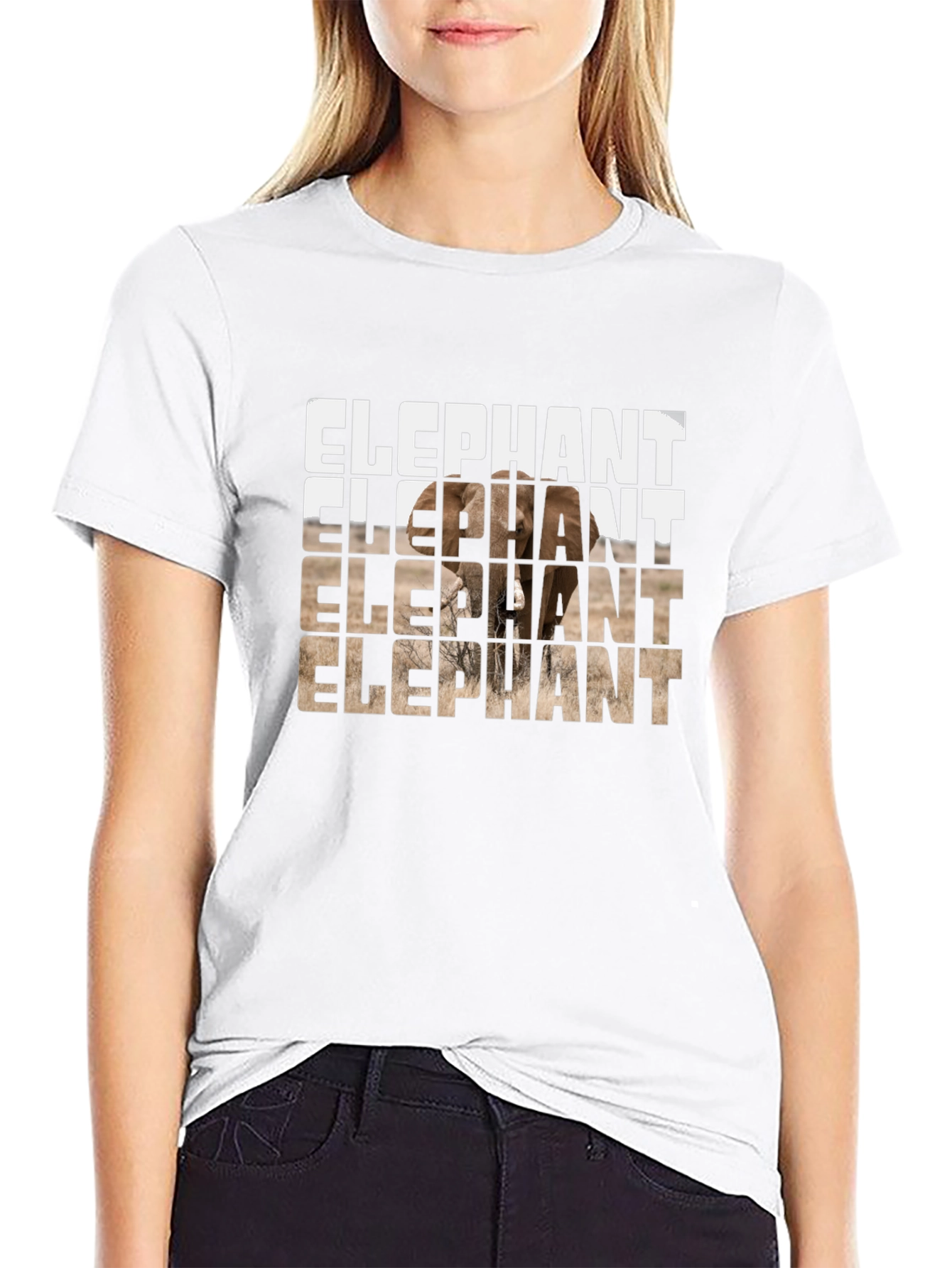 Elephant Graphic Print Tee