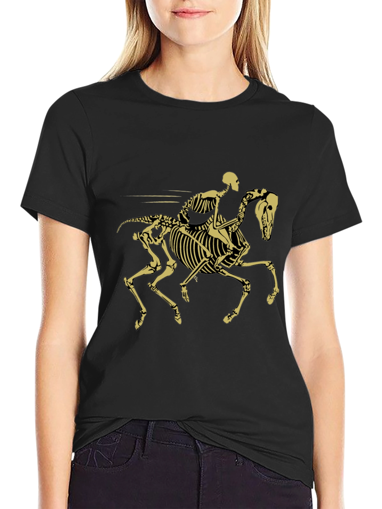 Skeleton Rider Black Graphic Tee