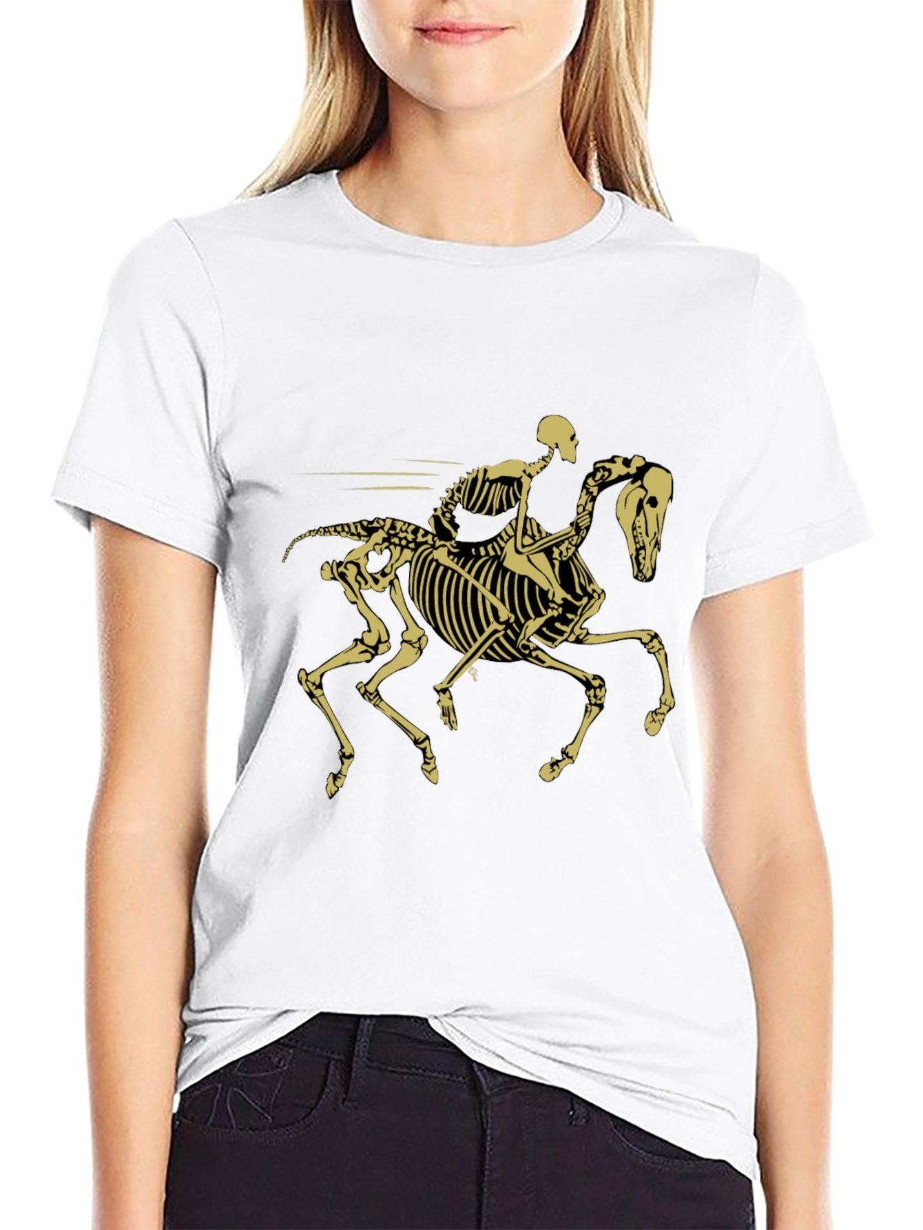 Skeleton Rider Black Graphic Tee