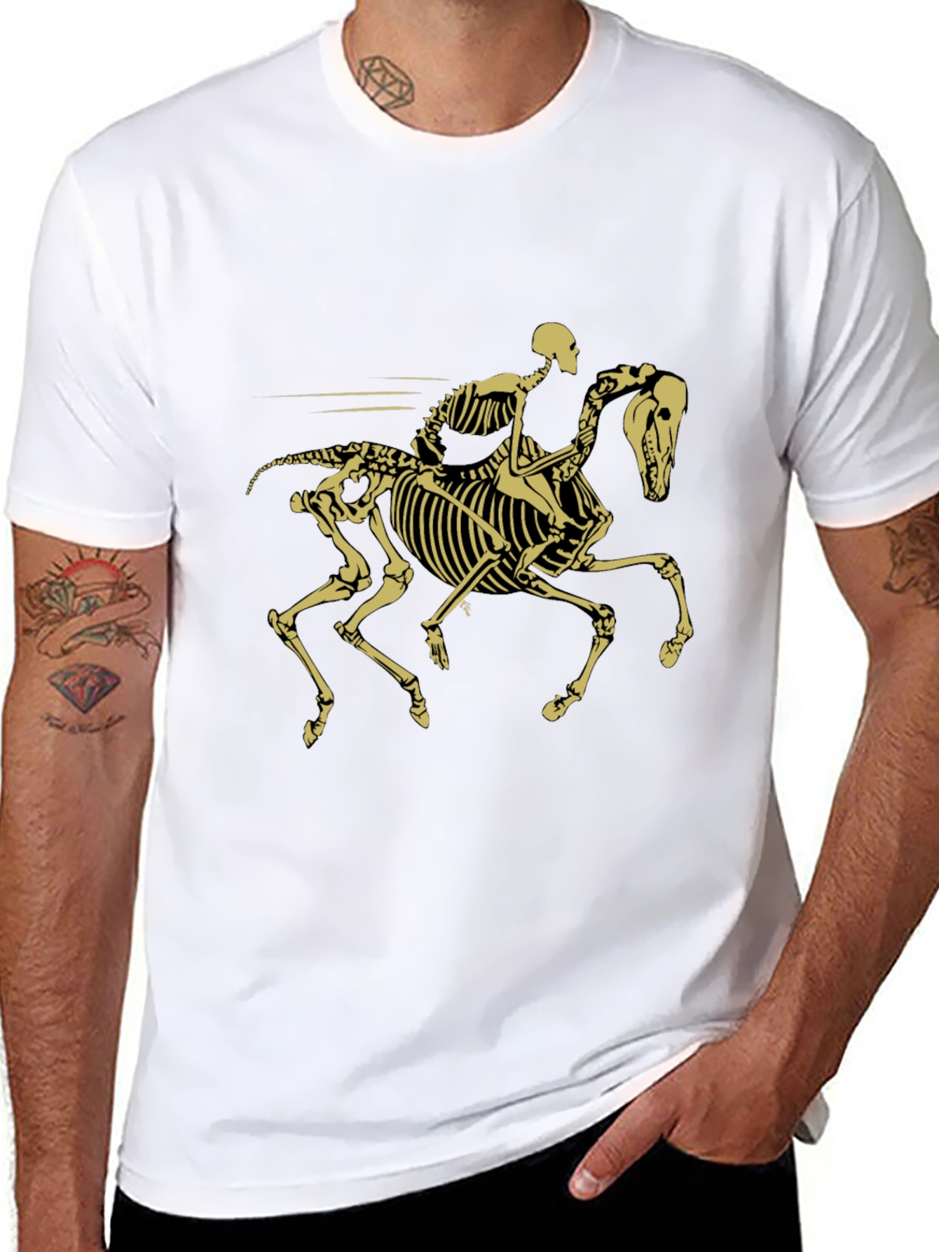 Skeleton Rider Black Graphic Tee