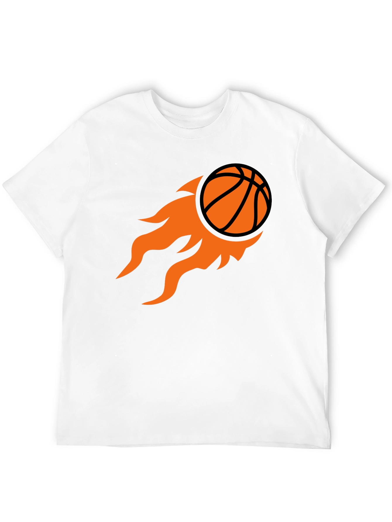 Fiery Basketball Graphic Tee