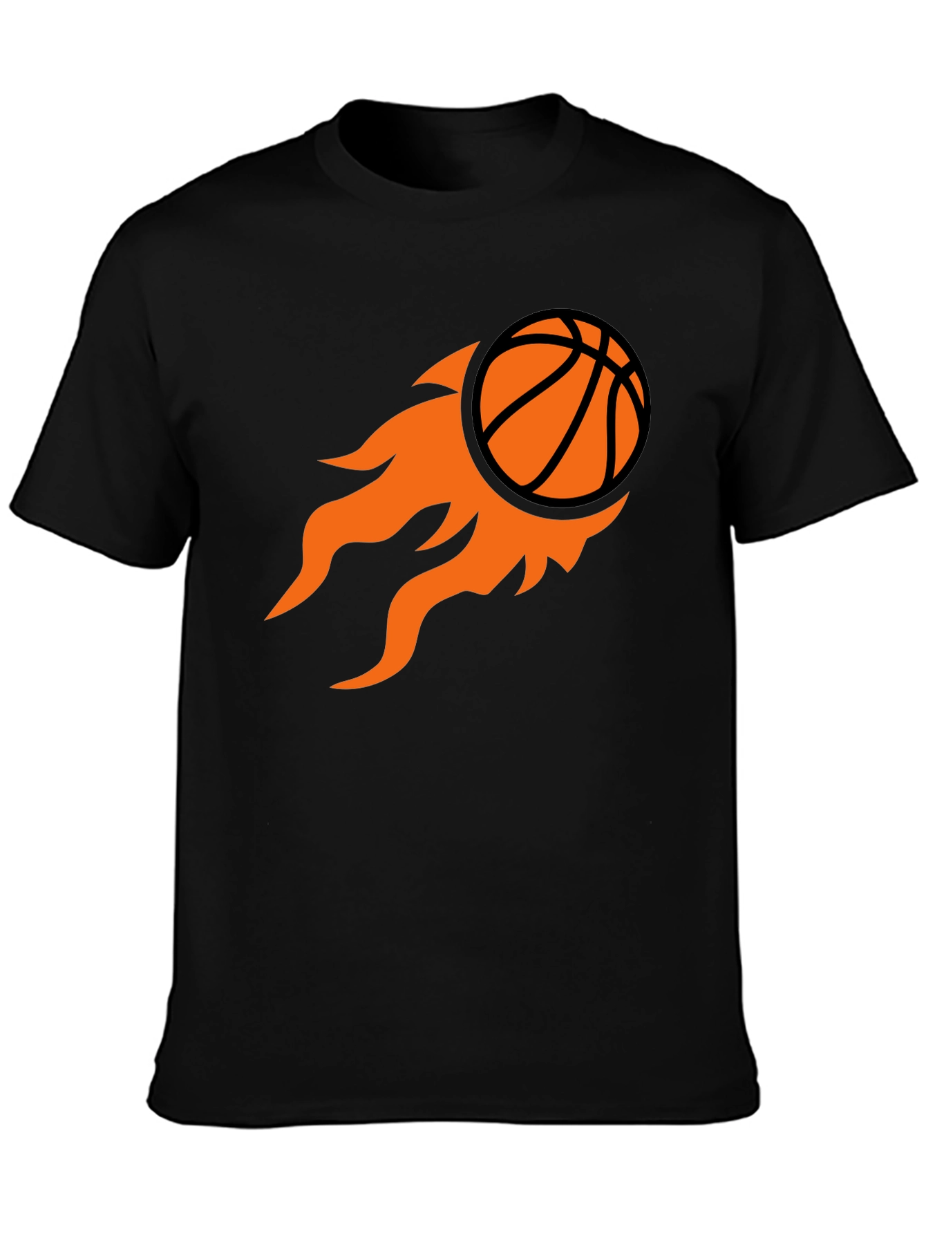 Fiery Basketball Graphic Tee