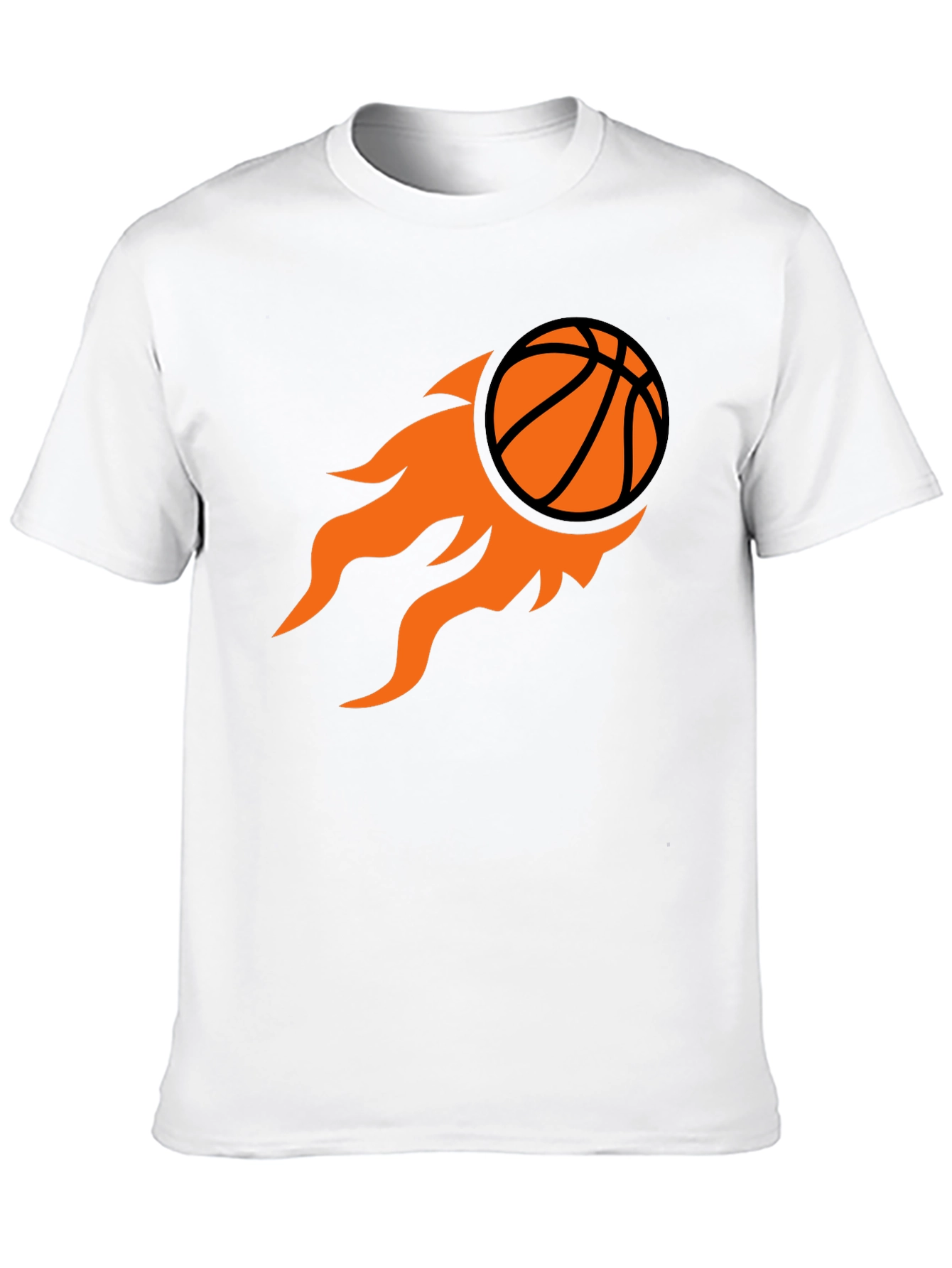 Fiery Basketball Graphic Tee