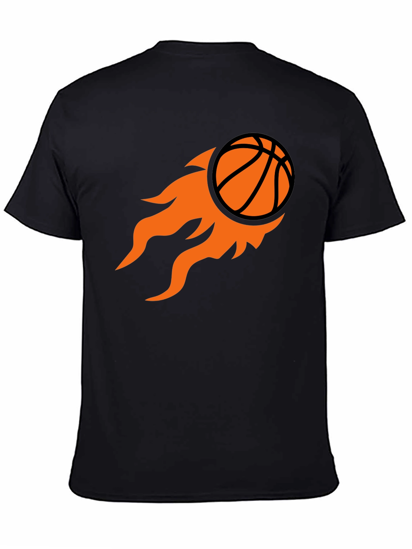 Fiery Basketball Graphic Tee
