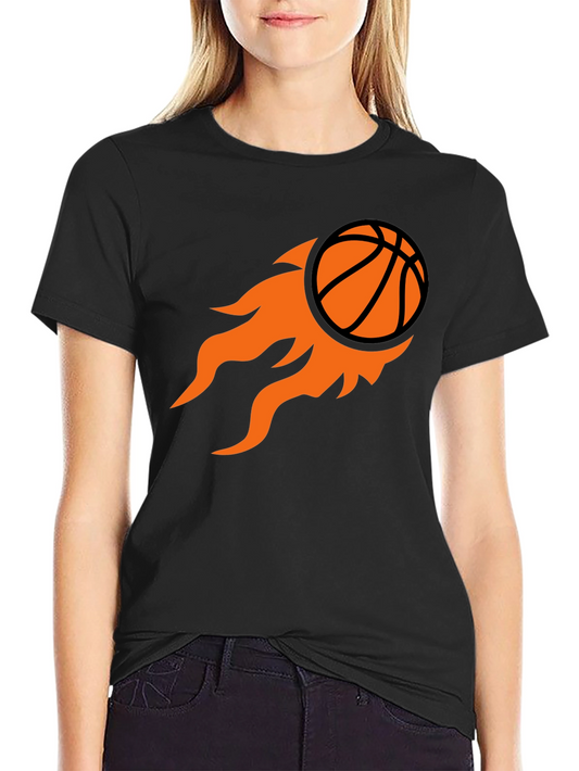 Fiery Basketball Graphic Tee