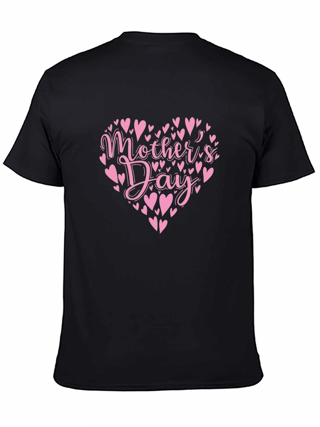 Mothers Day Heart T-Shirt - Black