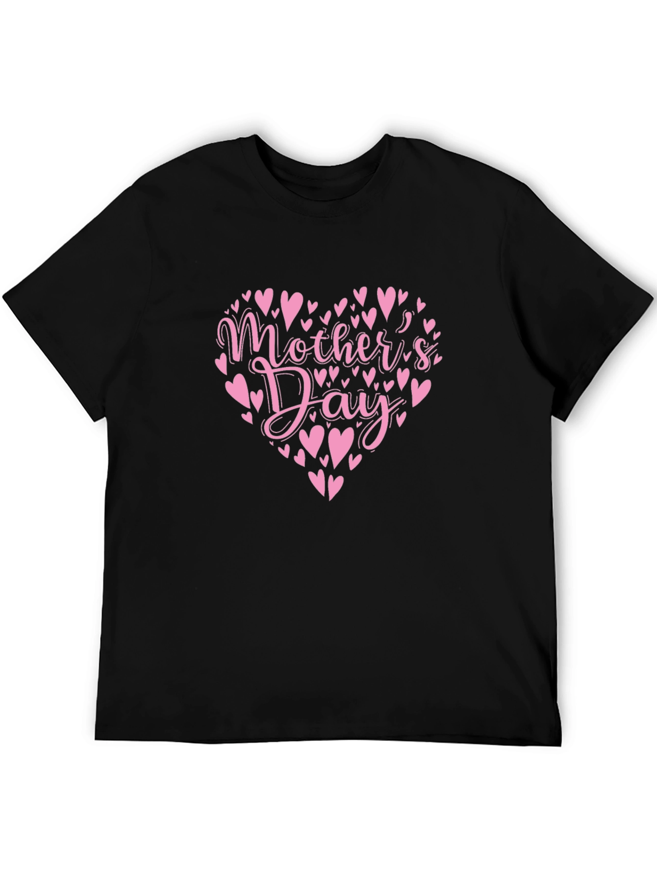 Mothers Day Heart T-Shirt - Black