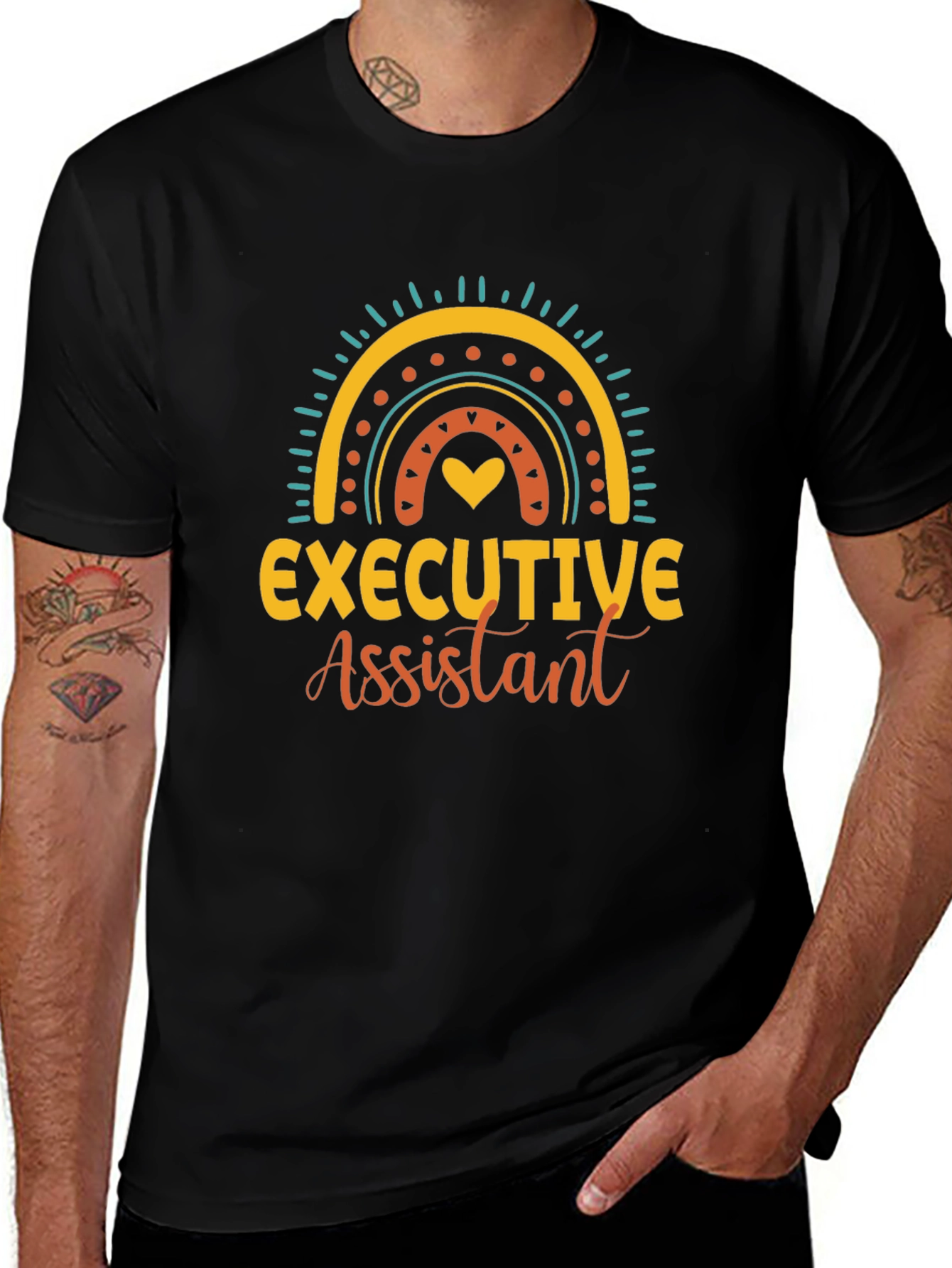 Executive Assistant Rainbow Graphic Tee