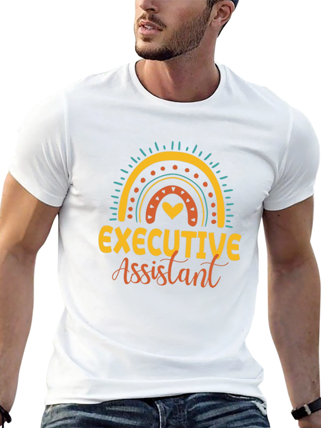 Executive Assistant Rainbow Graphic Tee