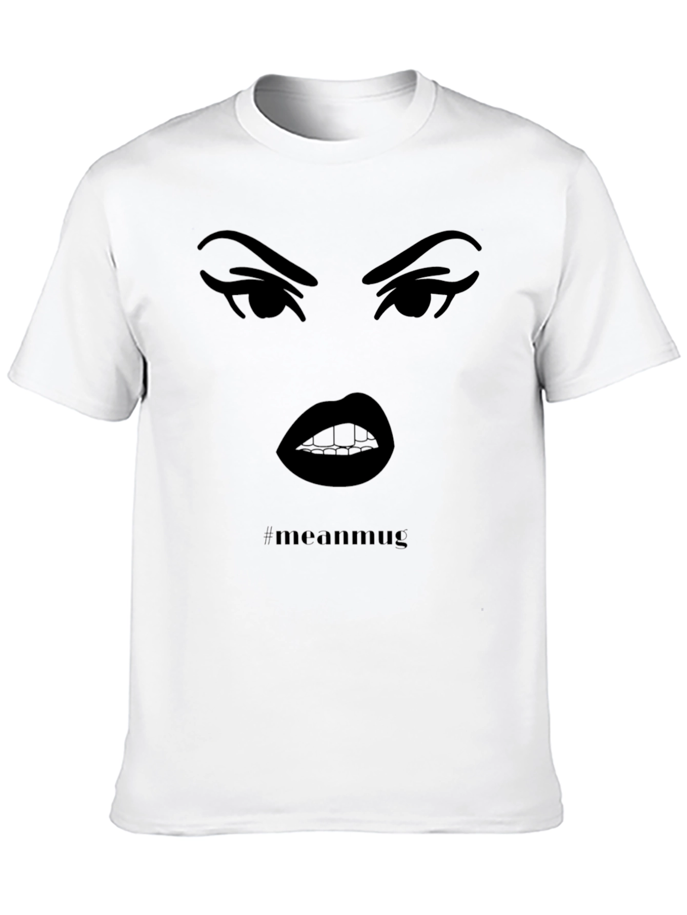 Mean Mug Graphic Tee - Edgy Black T-Shirt