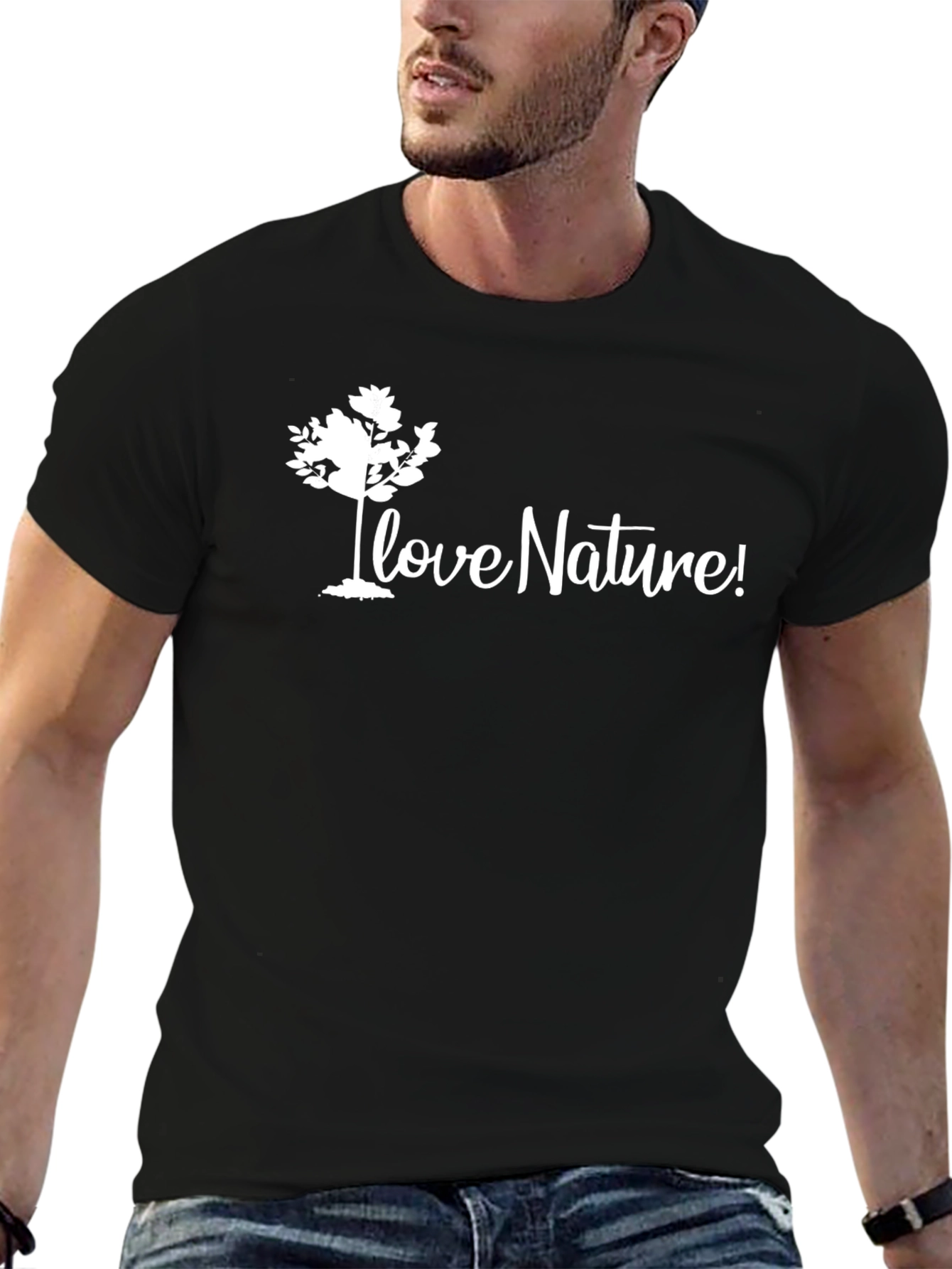 I Love Nature Black T-Shirt