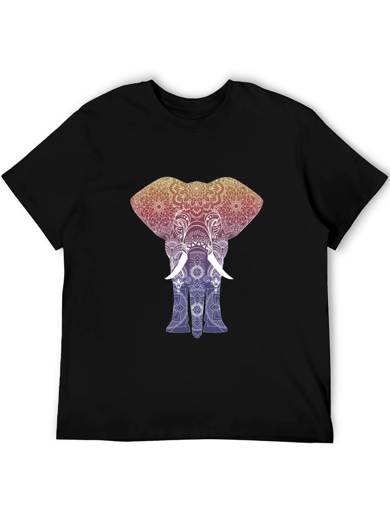 Elephant Mandala Graphic Tee - Stylish Mens T-Shirt
