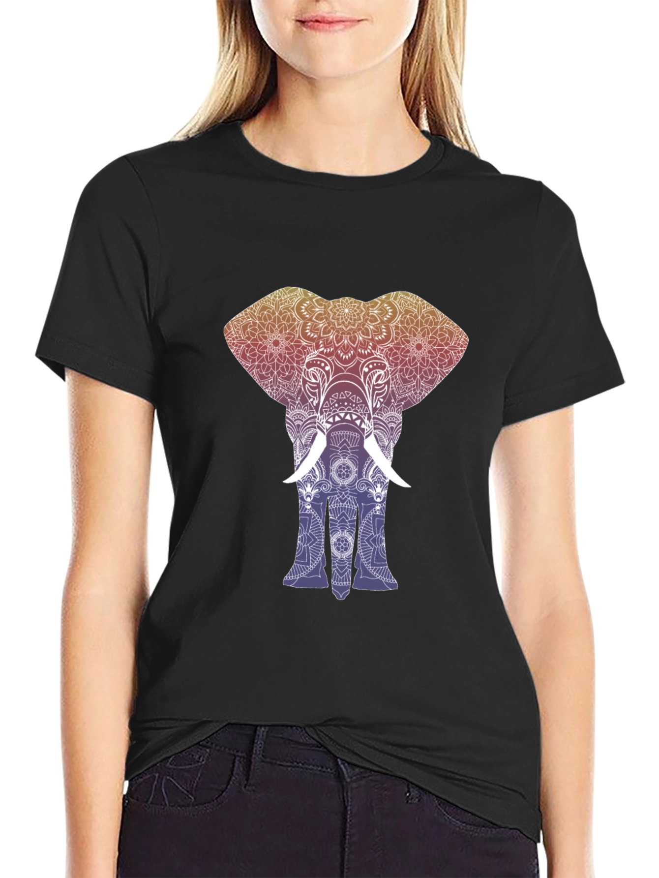 Elephant Mandala Graphic Tee - Stylish Mens T-Shirt
