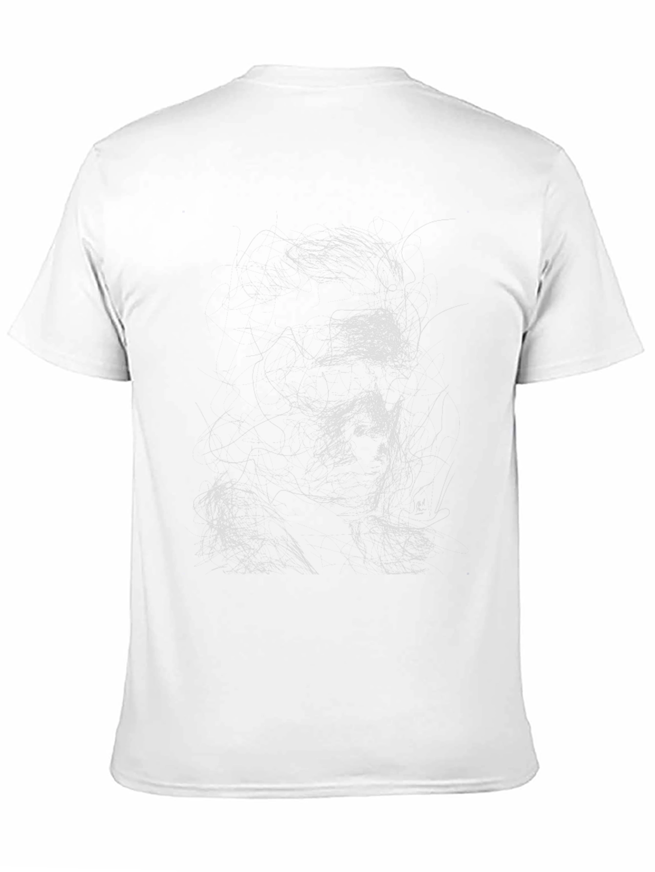 Abstract Portrait Graphic Tee - Stylish Black T-Shirt