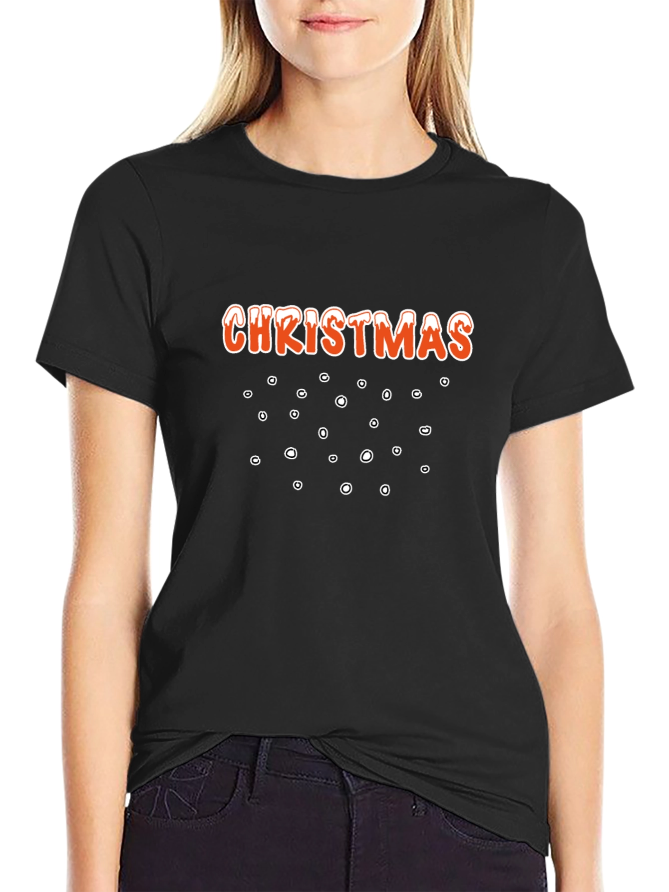 Christmas Snowflakes Crew Neck T-Shirt
