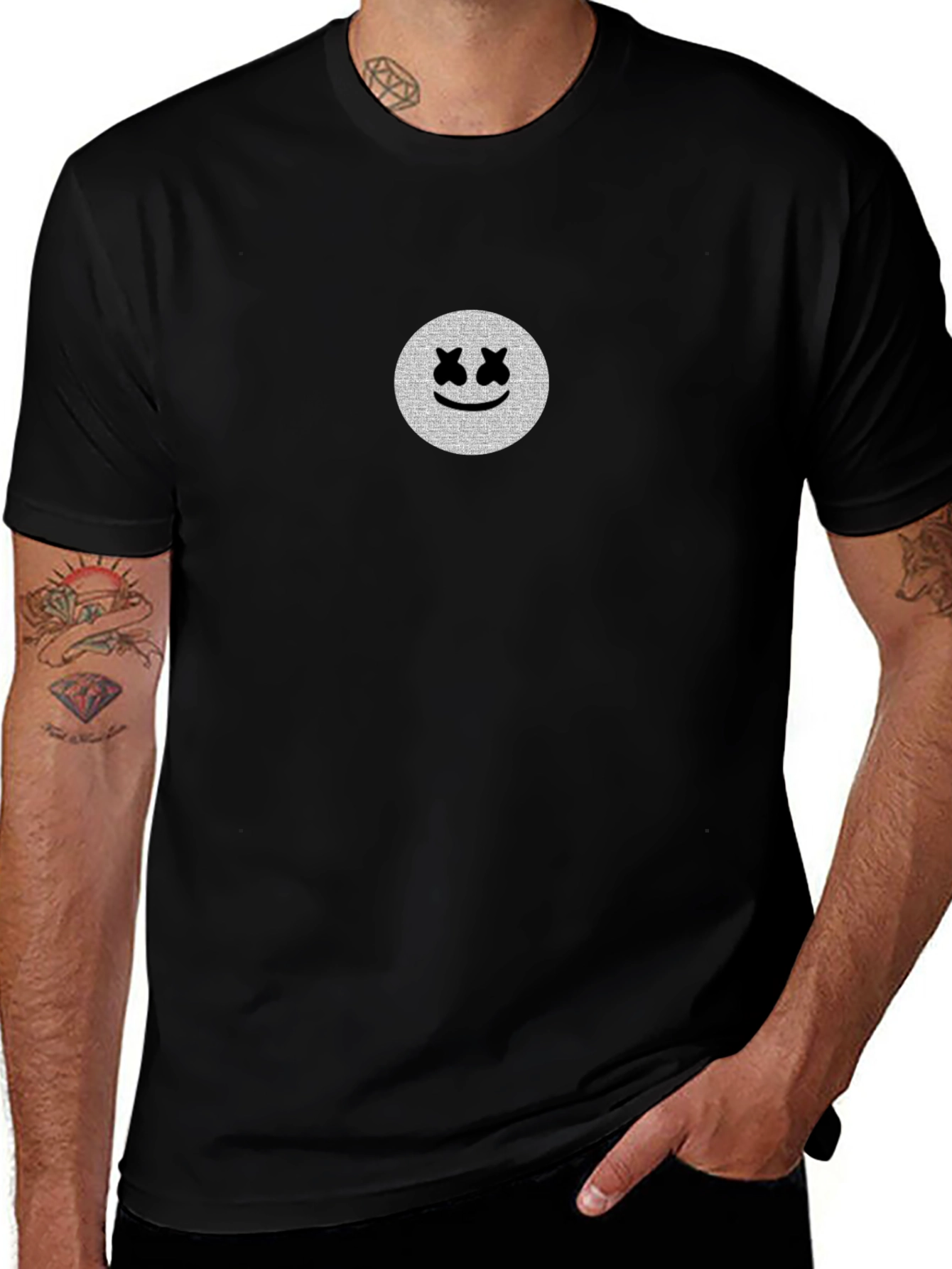 Smiley Face Graphic T-Shirt - Modern Casual Tee