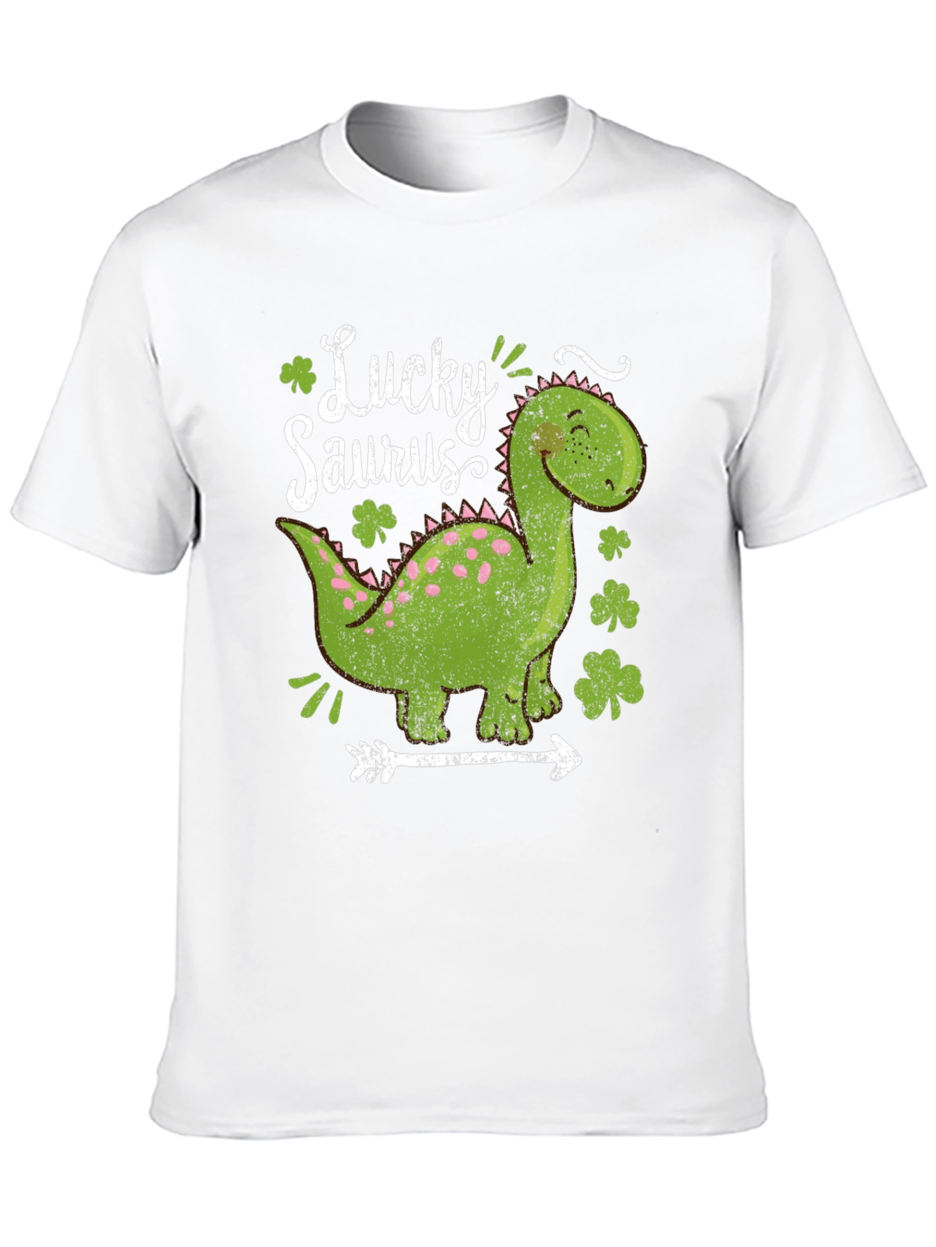 Lucky Saurus T-Shirt - St. Patricks Day Dinosaur Tee