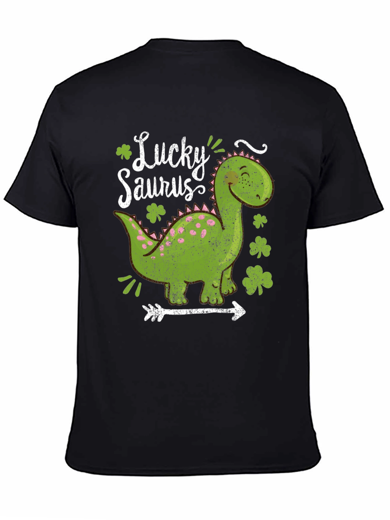Lucky Saurus T-Shirt - St. Patricks Day Dinosaur Tee