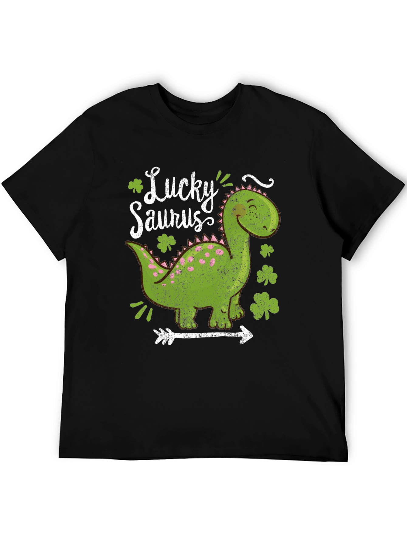 Lucky Saurus T-Shirt - St. Patricks Day Dinosaur Tee