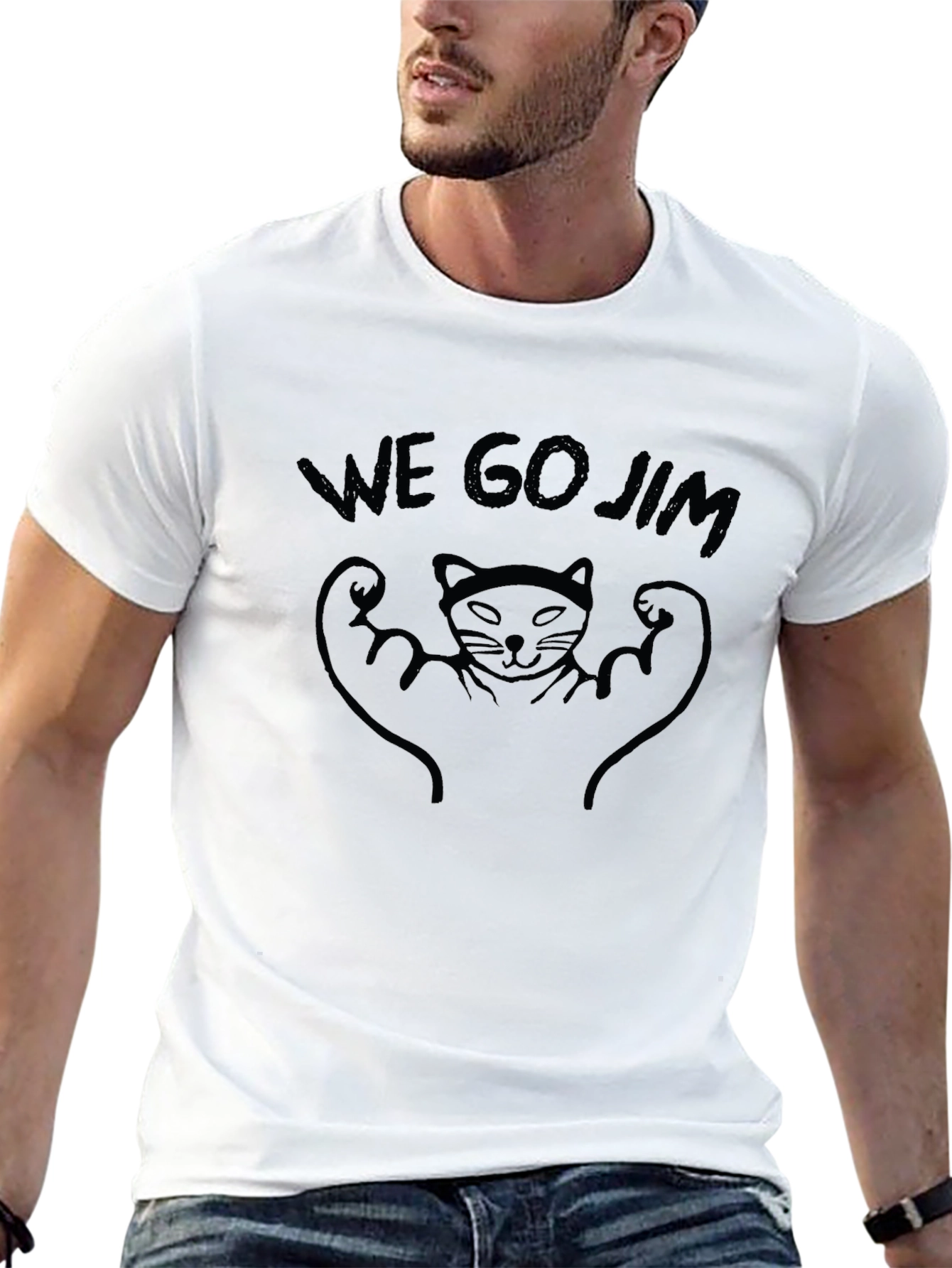 We Go Jim Cat Workout T-Shirt