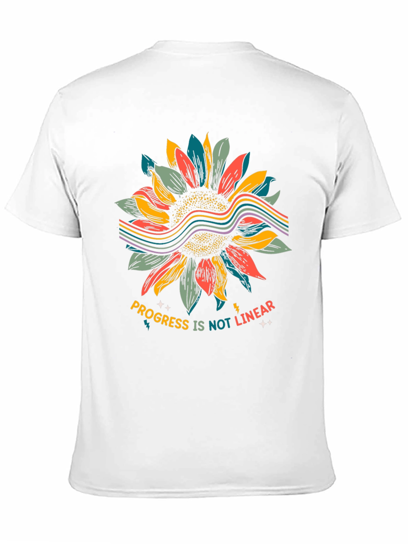 Progress Not Linear Sunflower Graphic Tee