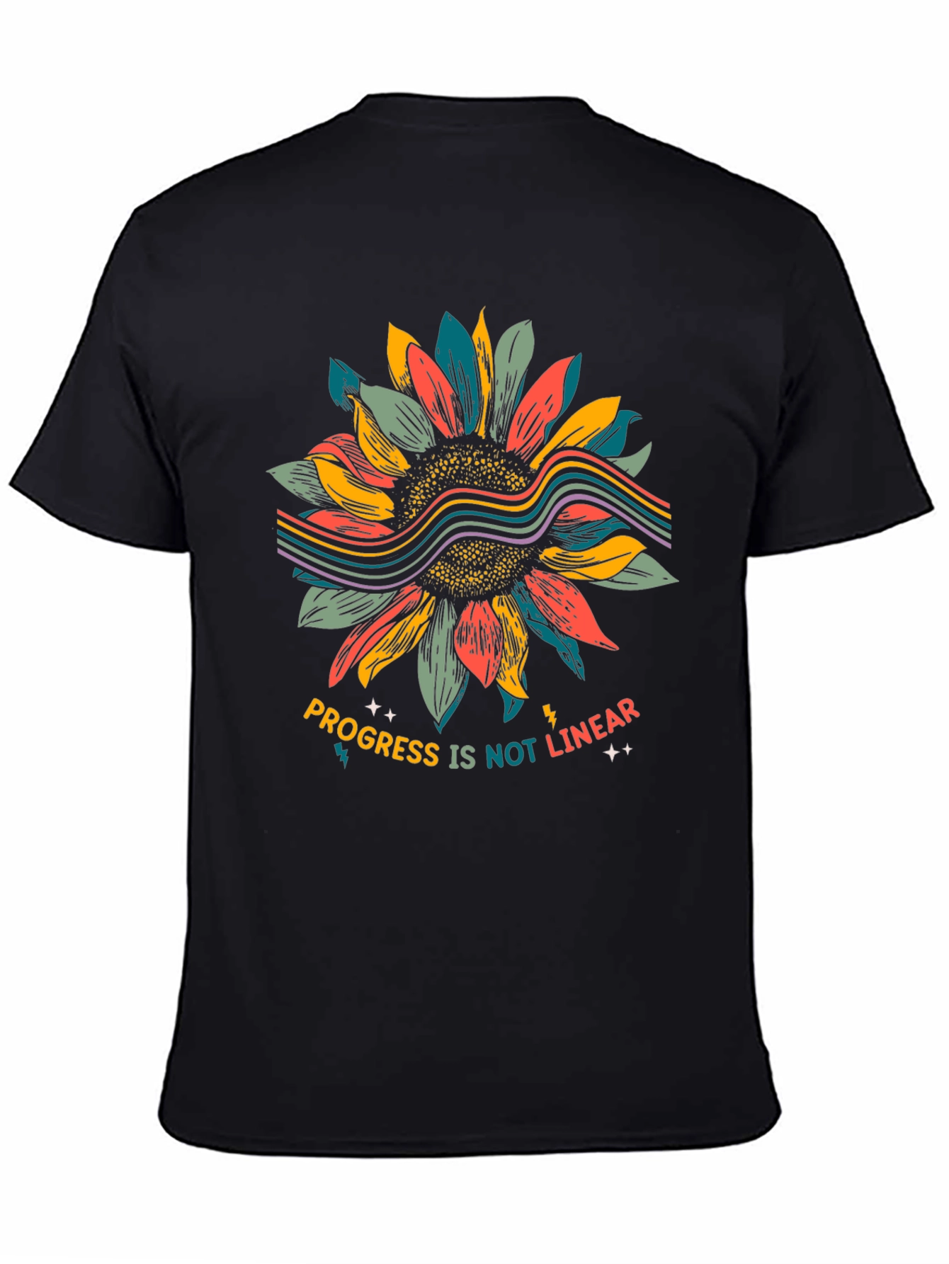 Progress Not Linear Sunflower Graphic Tee