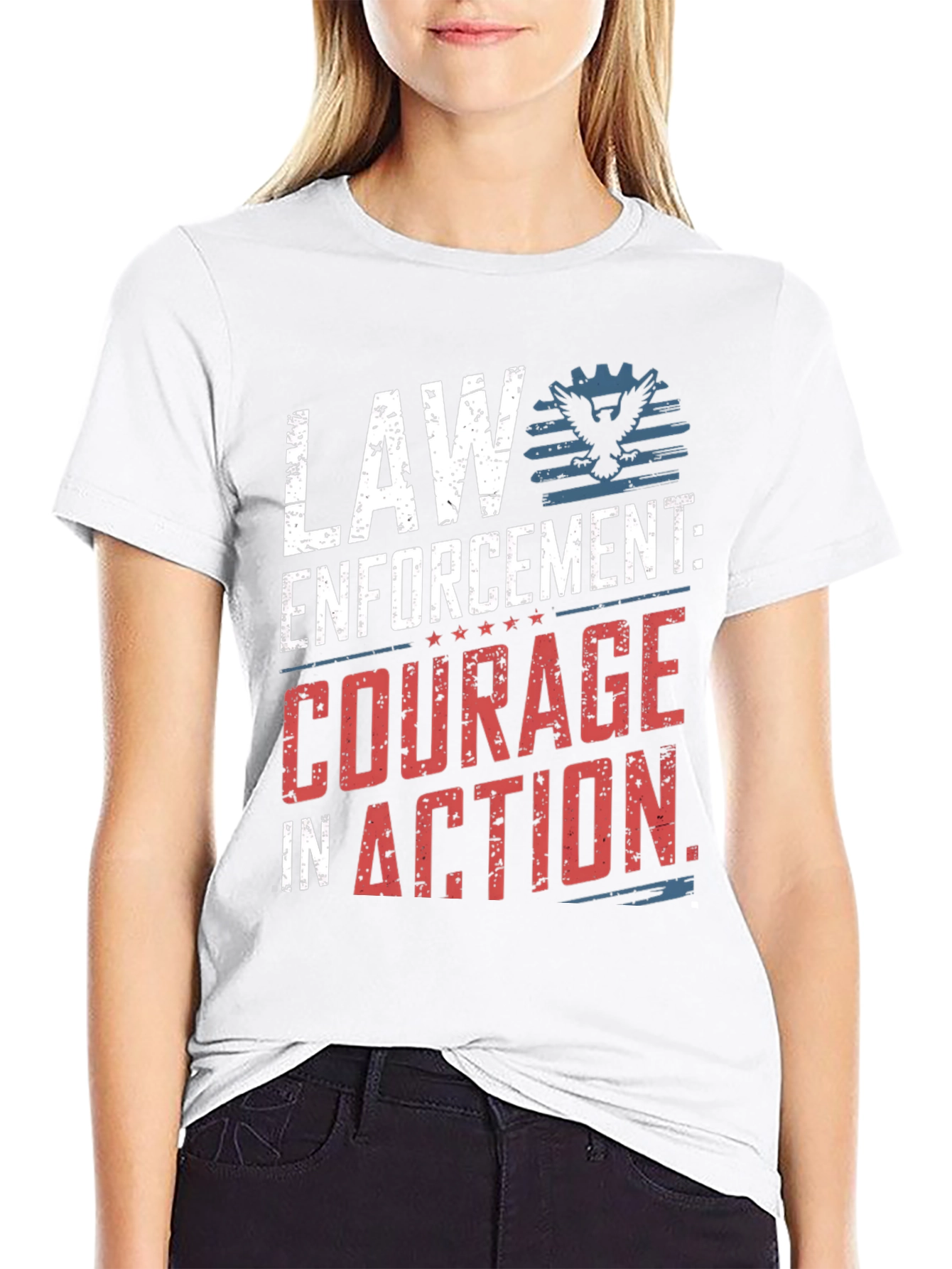 Law Enforcement Courage in Action Graphic T-Shirt