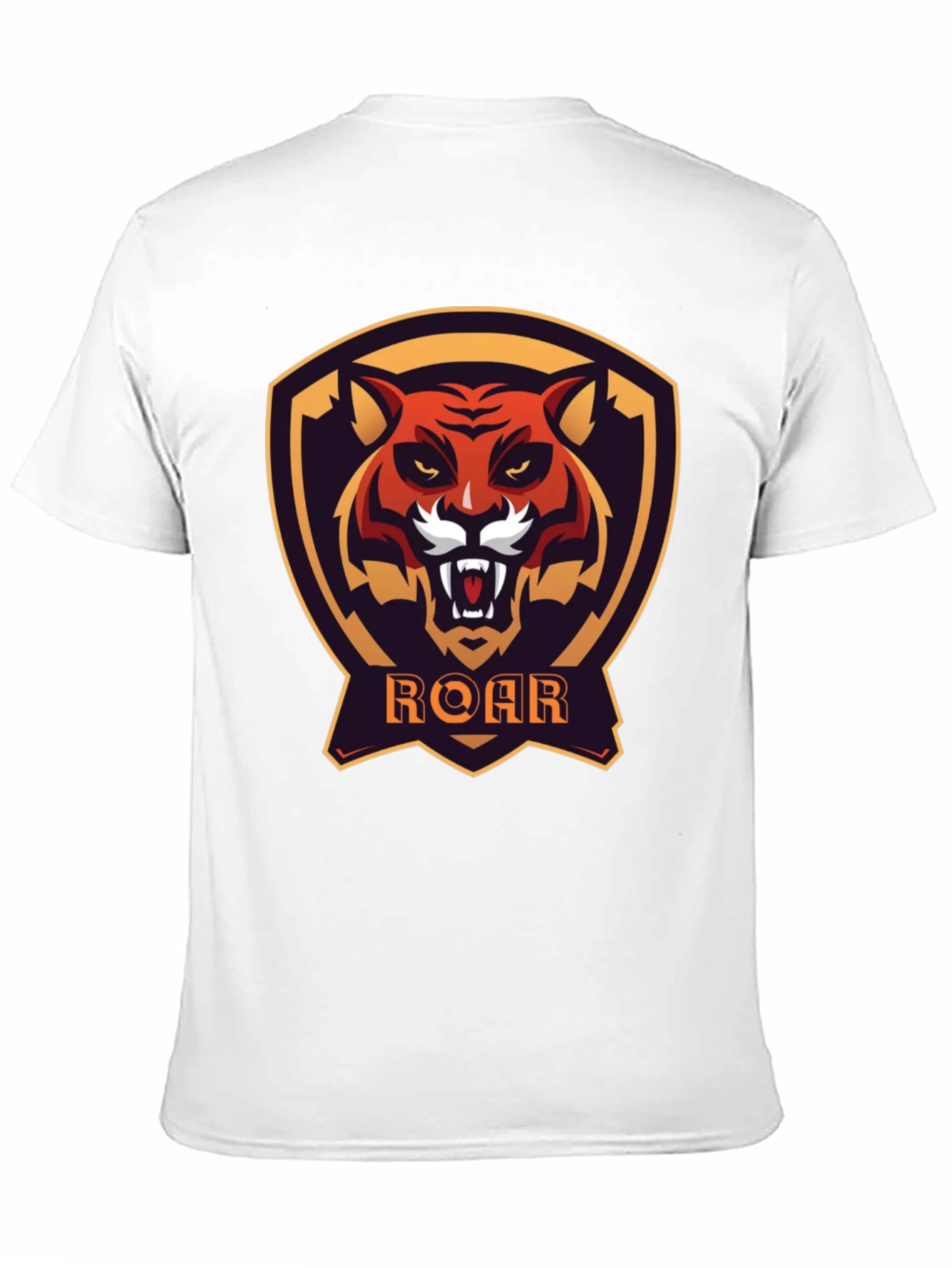 Roar Tiger Graphic Tee - Black Cotton T-Shirt