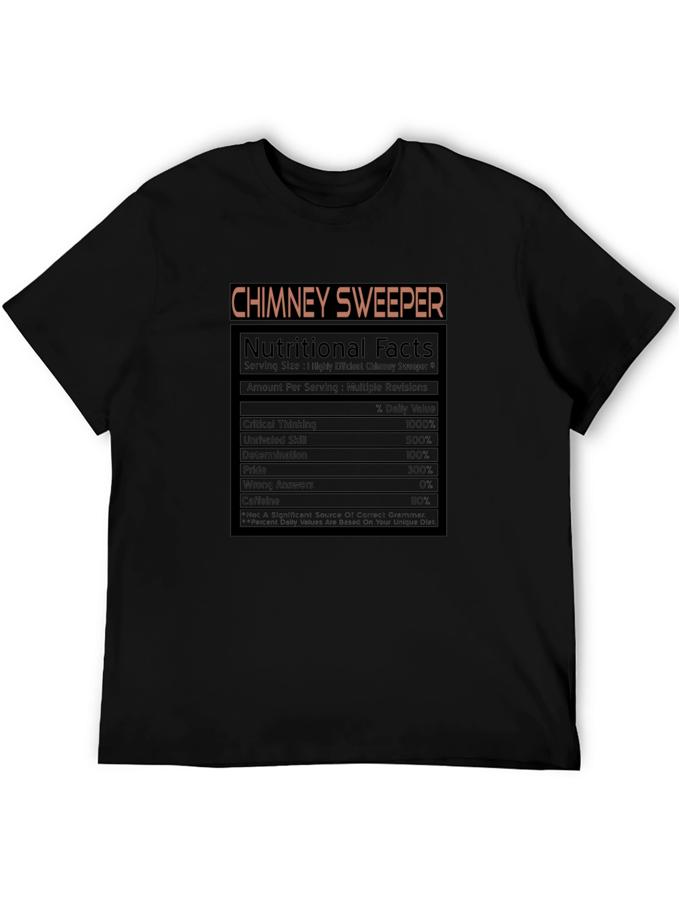 Chimney Sweeper Nutritional Facts Novelty T-Shirt