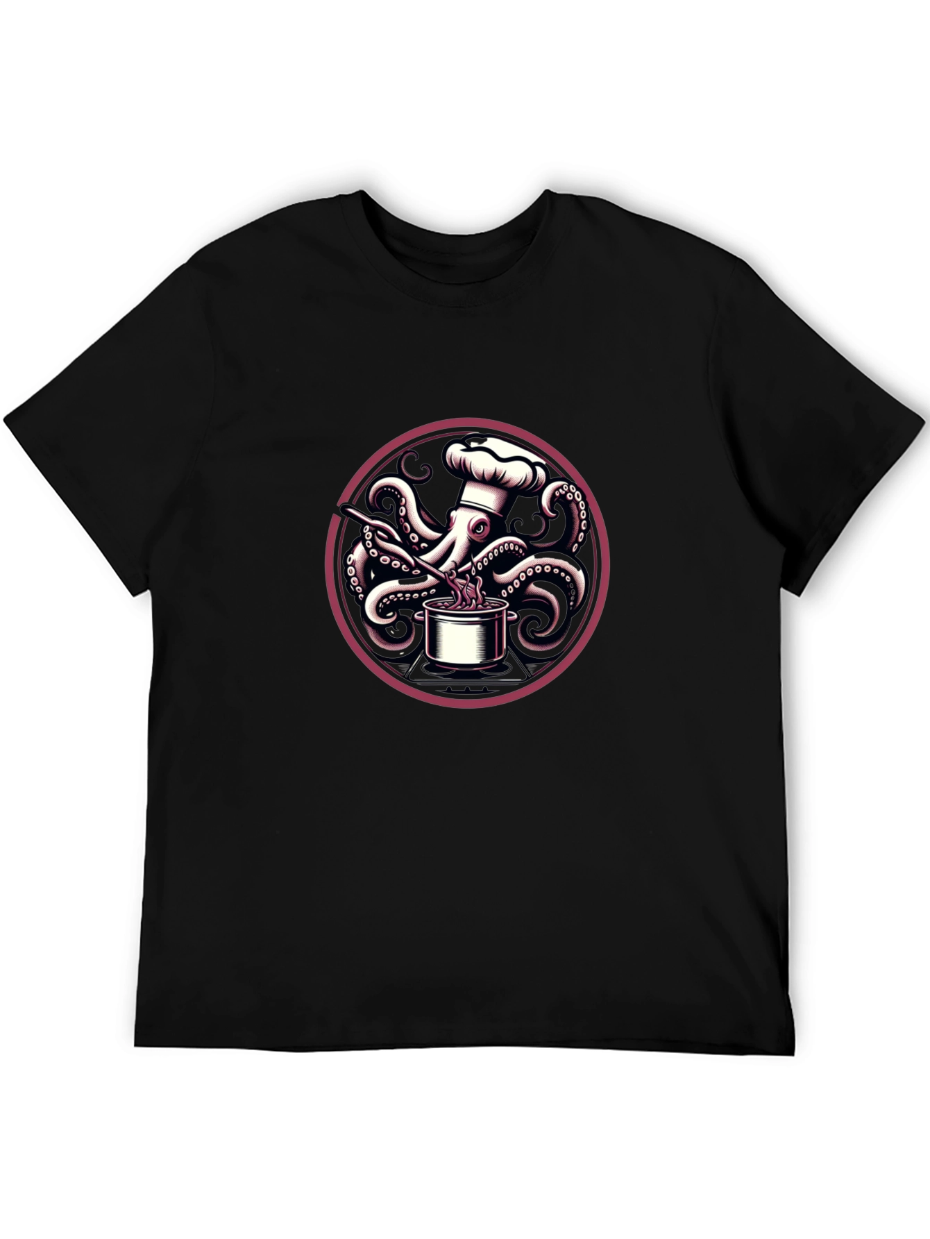 Chef Octopus Graphic T-Shirt - Unique Design