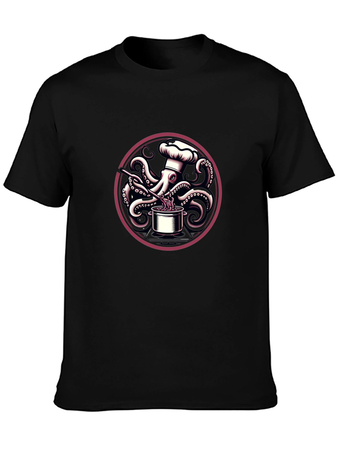 Chef Octopus Graphic T-Shirt - Unique Design