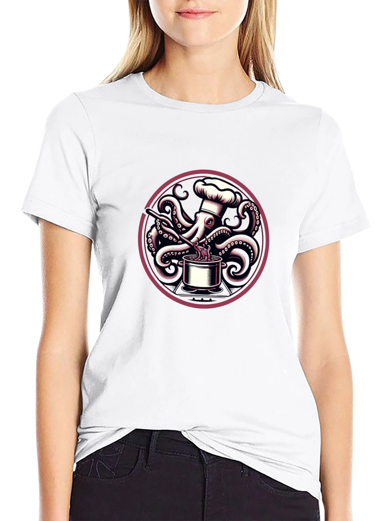 Chef Octopus Graphic T-Shirt - Unique Design
