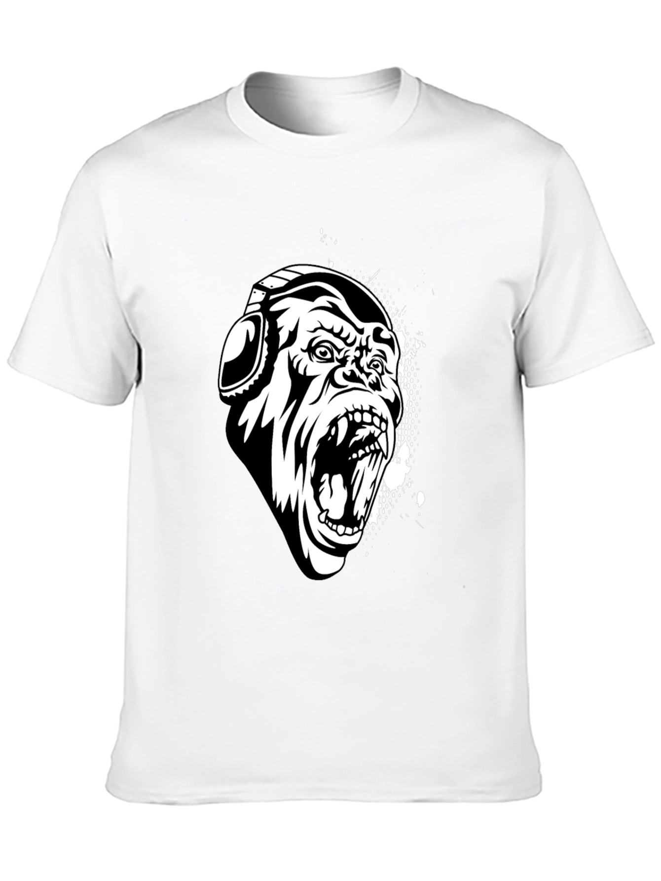 Black Gorilla Graphic Tee with Headphones